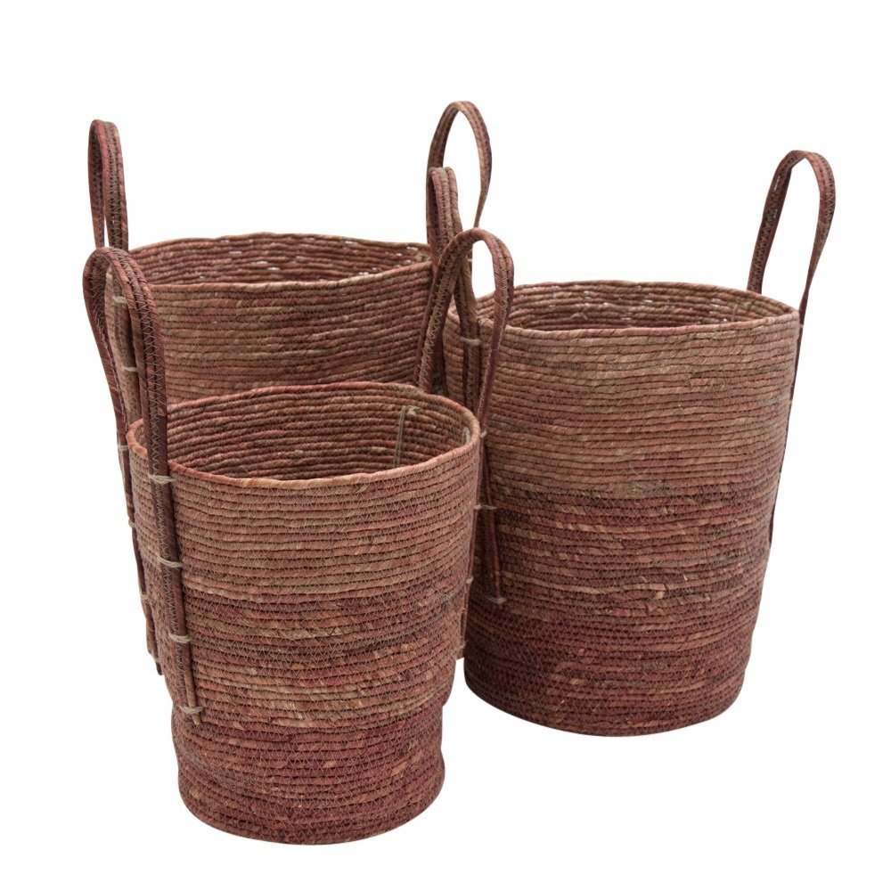 Körbchen L 3er Set Multi, weinrot 