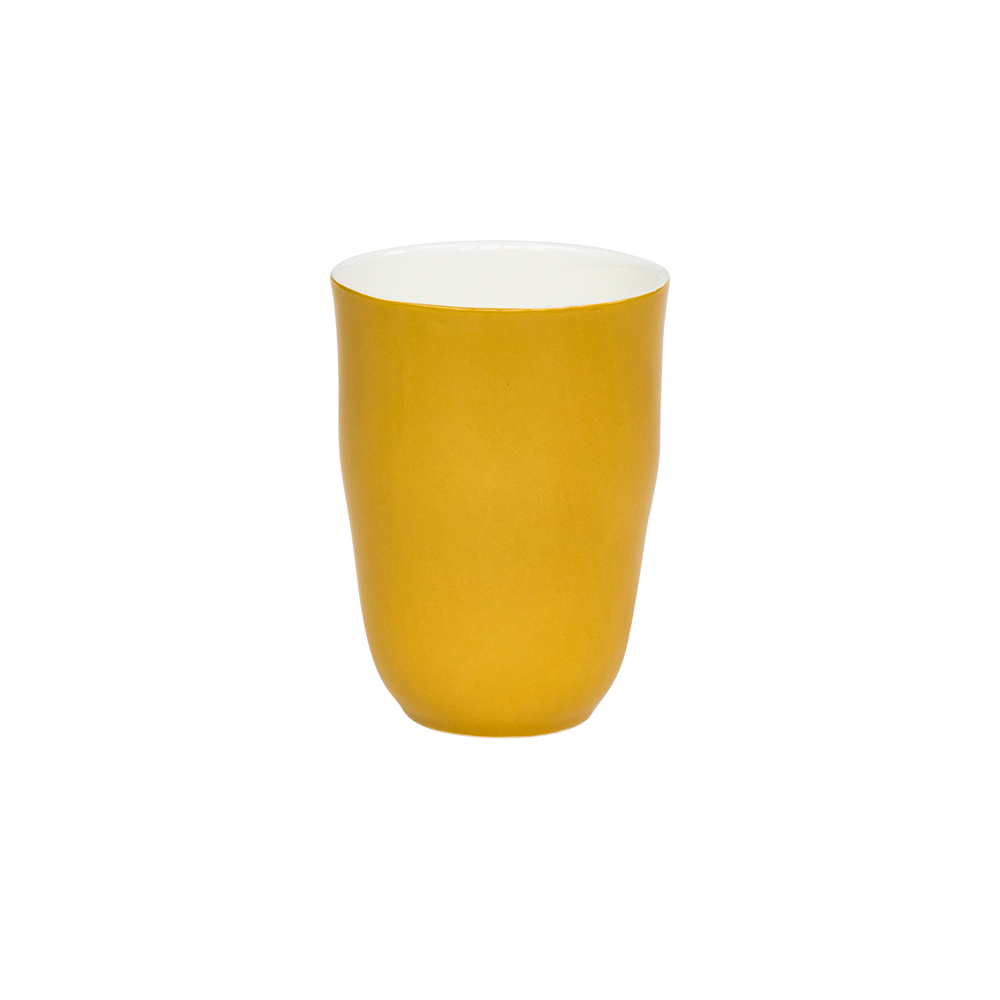 Porzellan Tasse Solid, gelb 