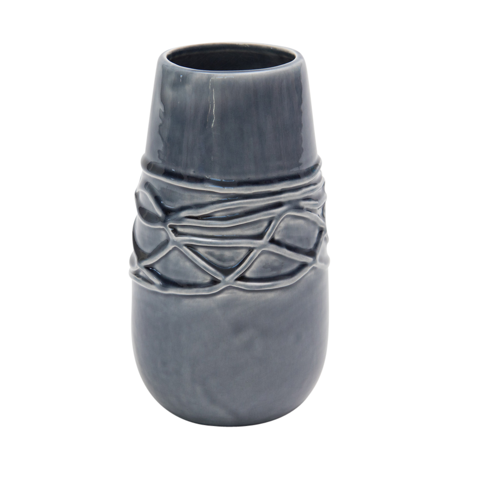 Vase Keramik High, blau 