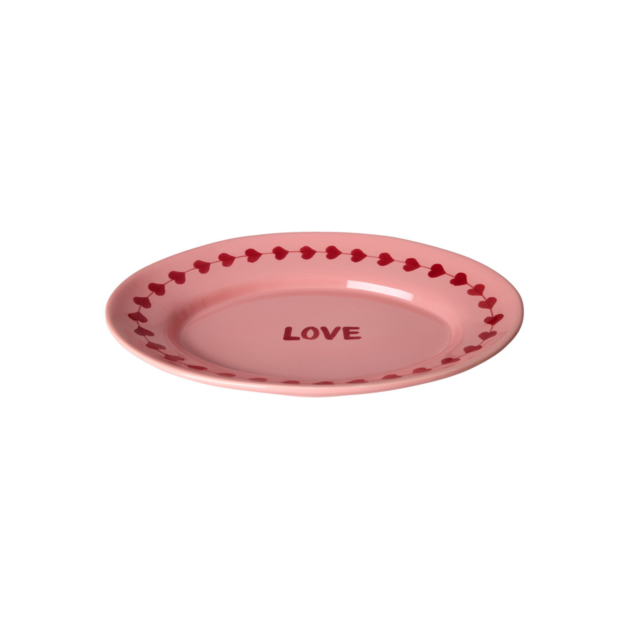 Handbemalte Keramik Servierplatte LOVE,  