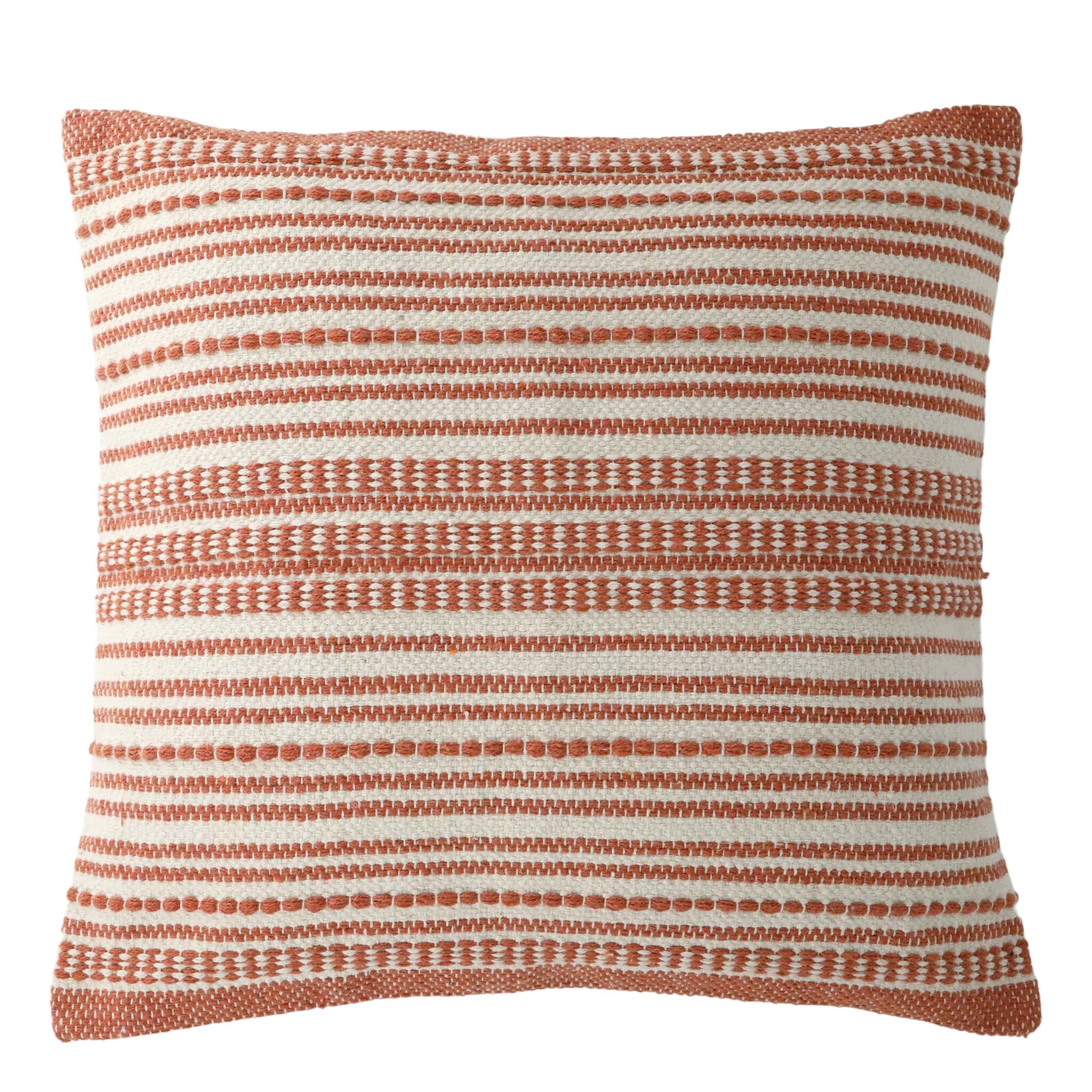 Aix Kissenbezug mit Streifen, terracotta L50, B50 cm