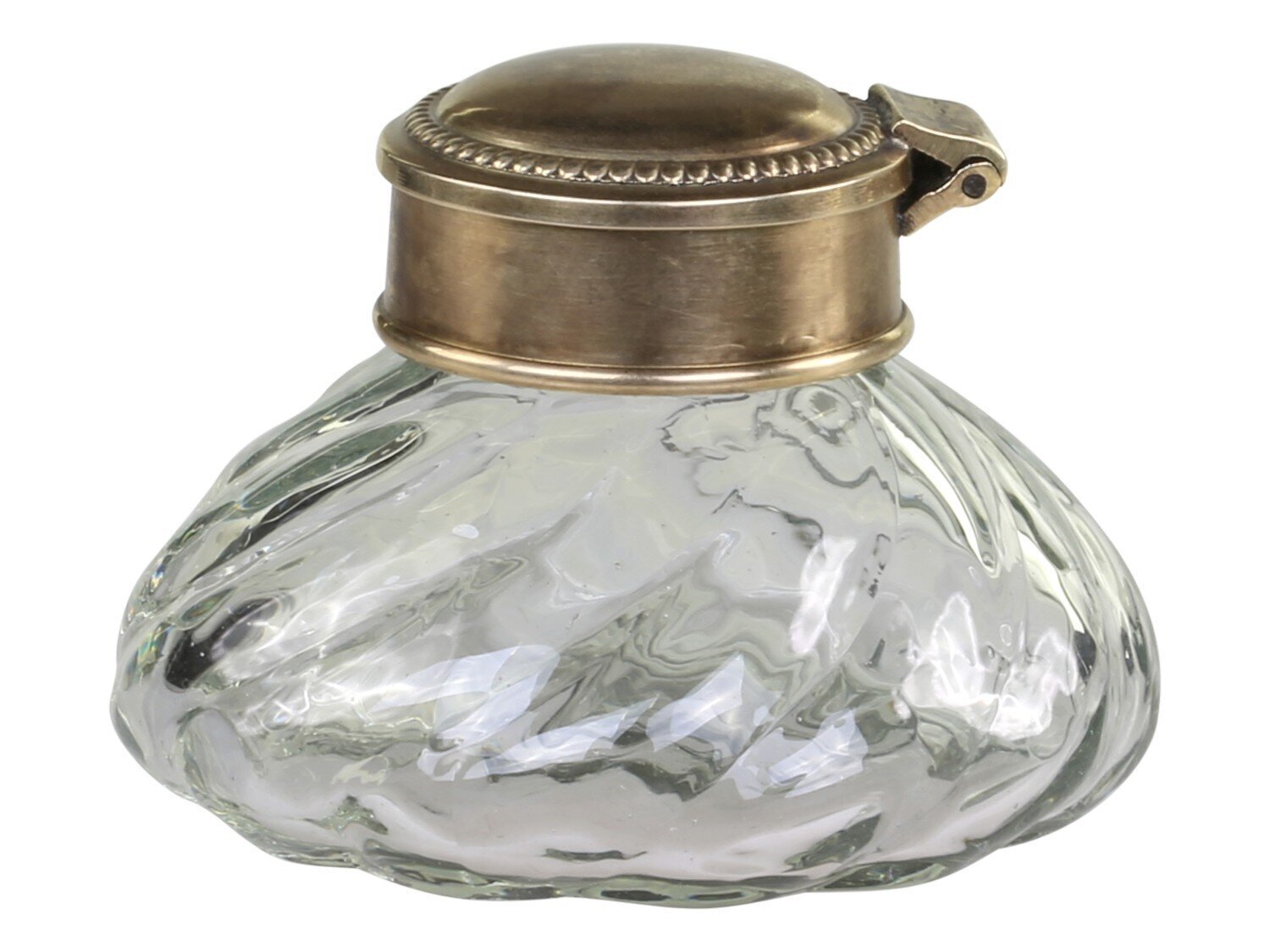 Alte französische Vase mit Deckel, messing 