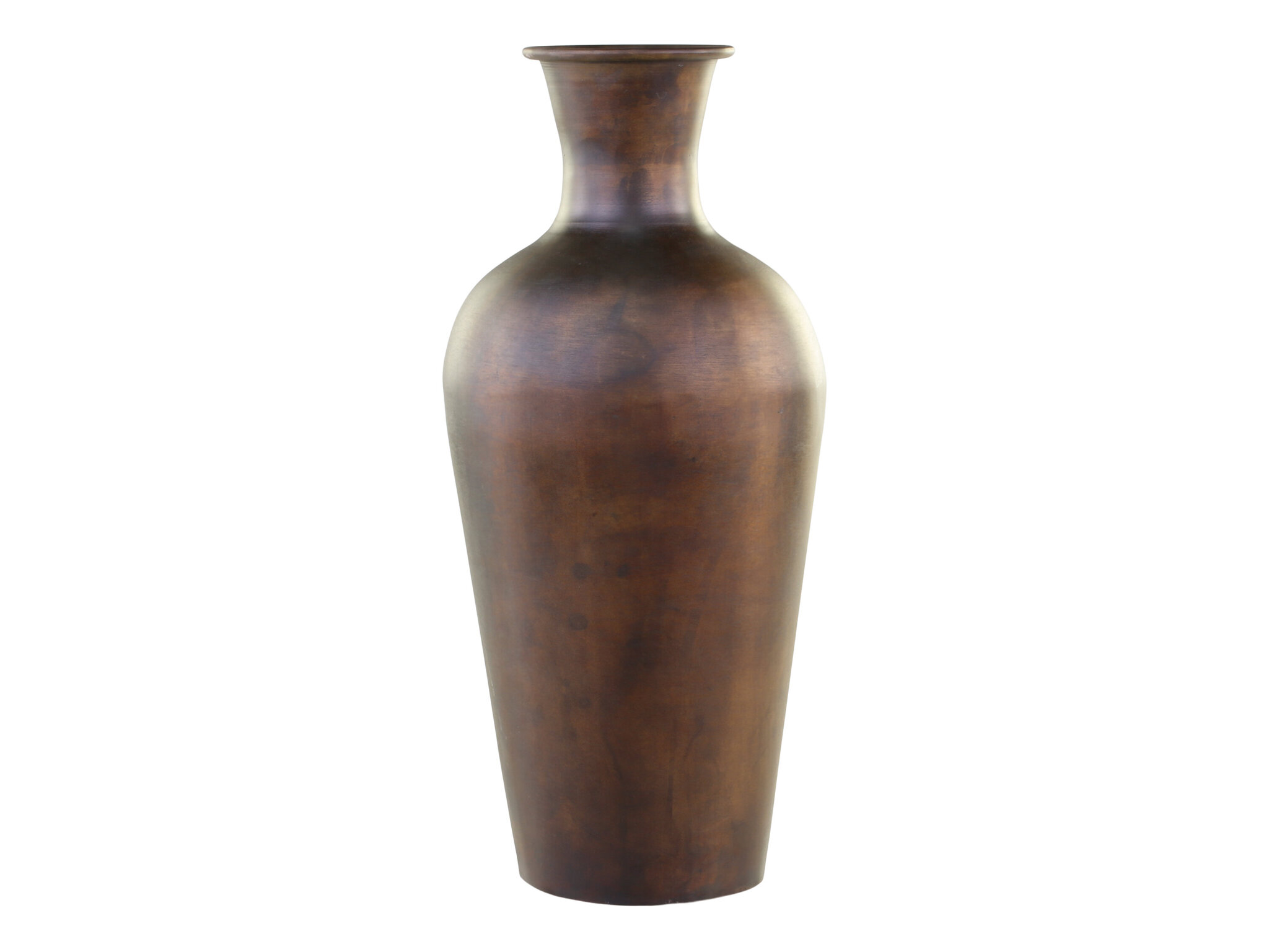 Alte hohe Vase aus Aluminium, antik messing 
