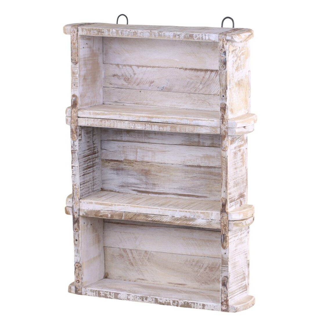 Altes Regal aus Backsteinform Grimaud, antik weiss 