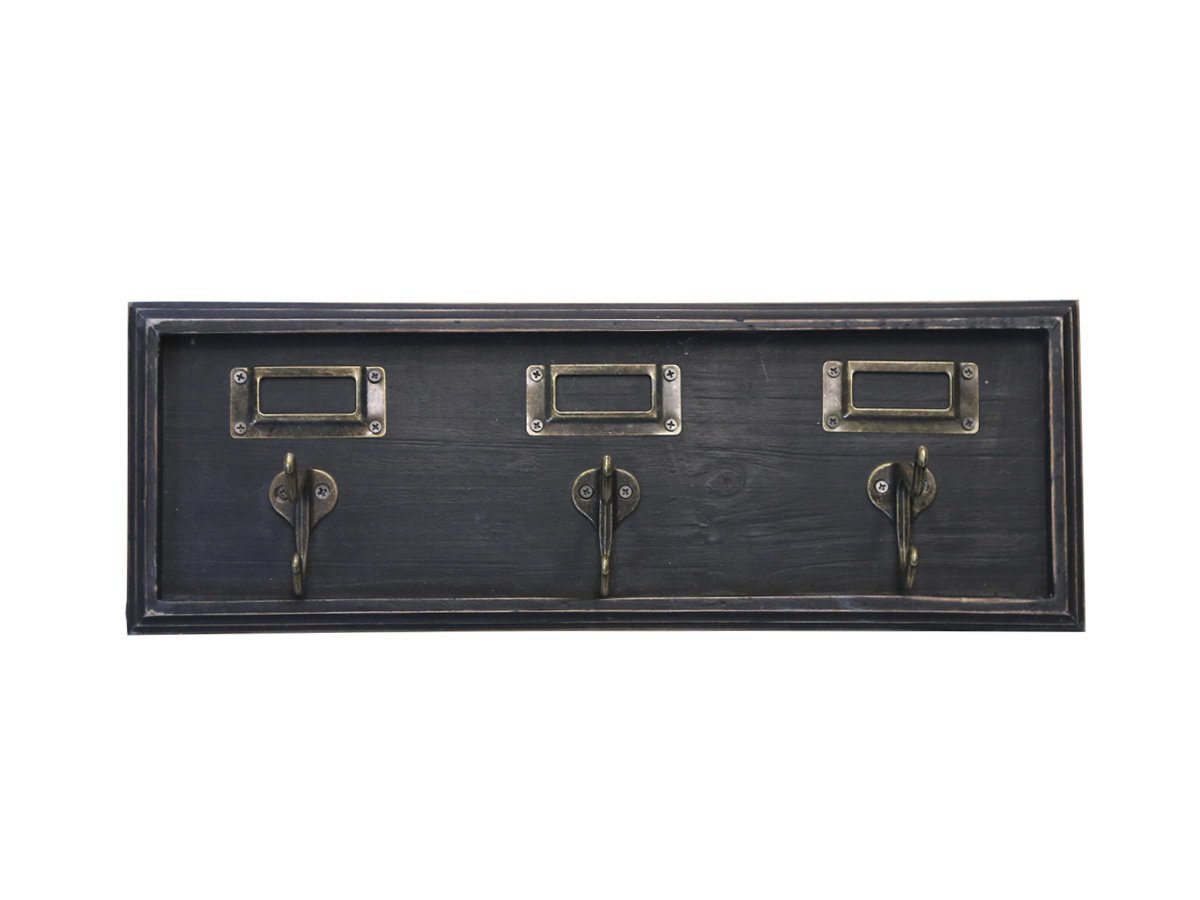 Chic Antique antikes Kleiderhakenbrett, antik kohle 37,5 x 13,5 x 9 cm