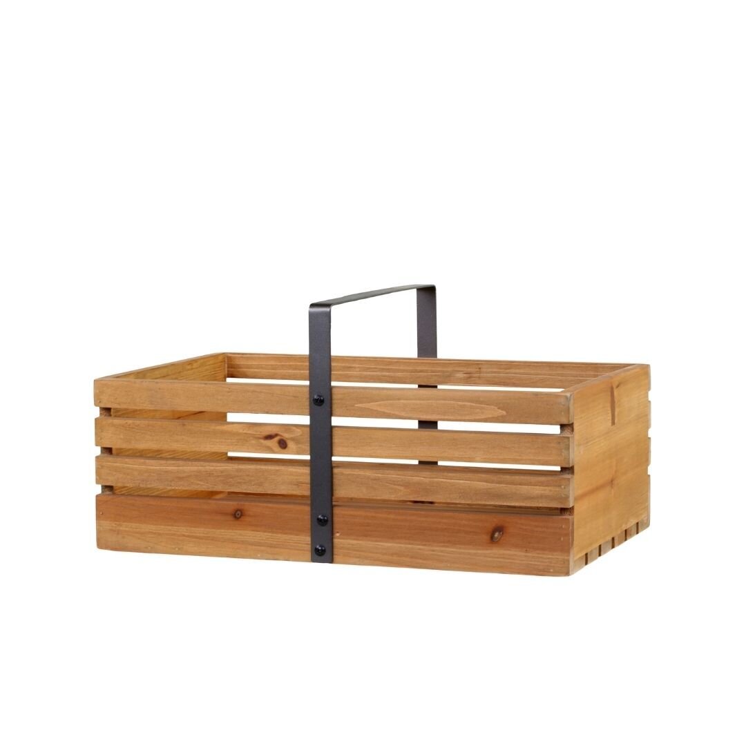 Apfelkiste mit Handgriff, natur 