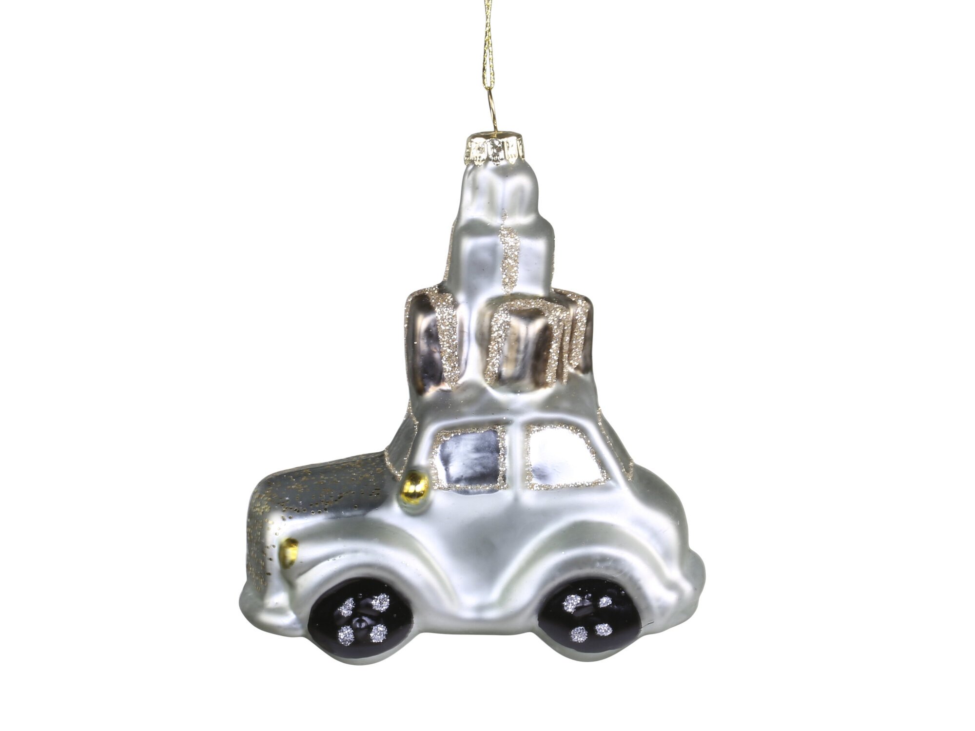 Auto mit Geschenken zum Aufhängen, antique grün 