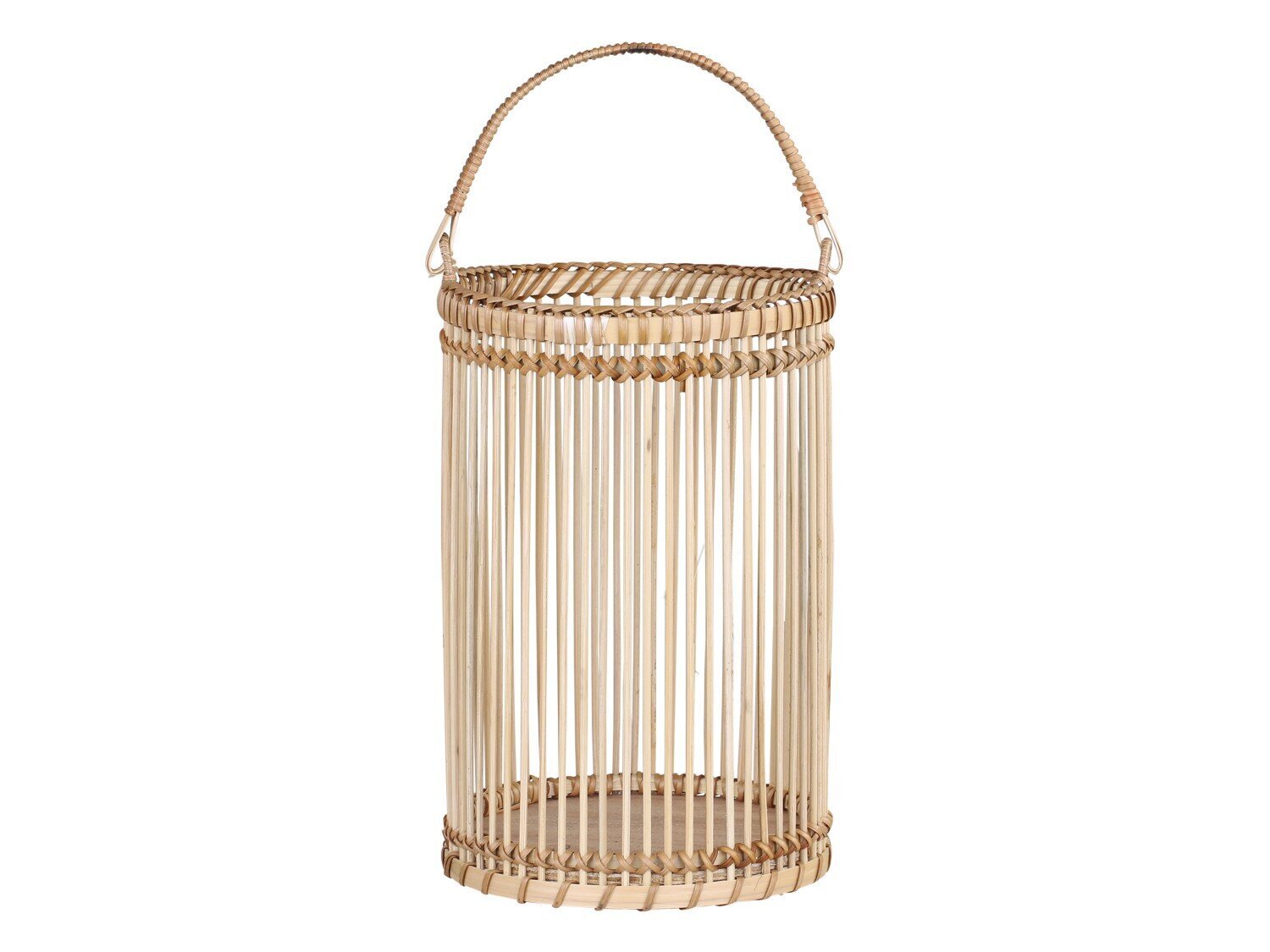 Bambus Laterne, natur H25/Ø16 cm