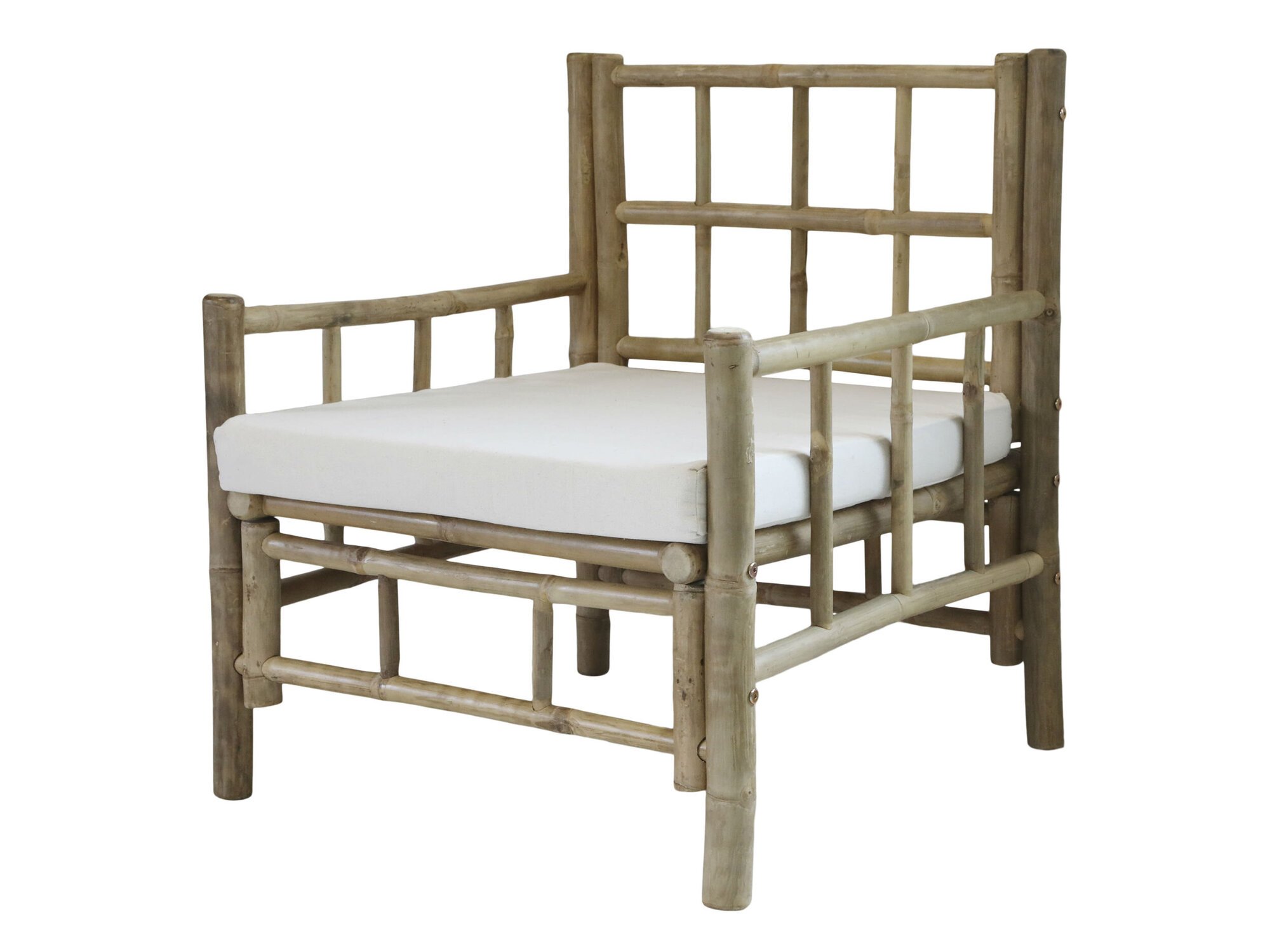 Chic Antique Bambus Sessel Lyon, natur 