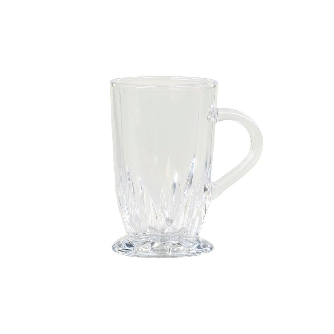 Becher mit Henkel aus Glas, klar 