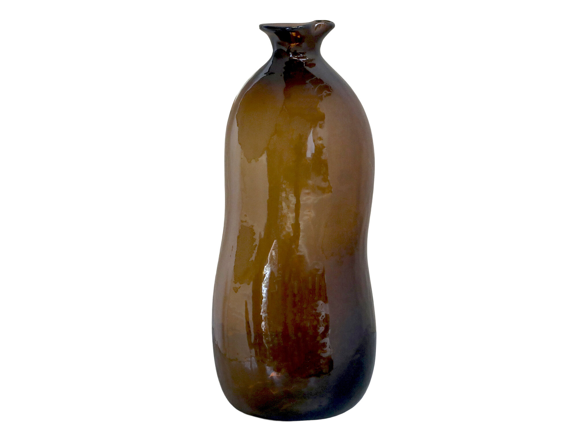 Braune Vase aus Glas, braun Ø15 x H34 cm