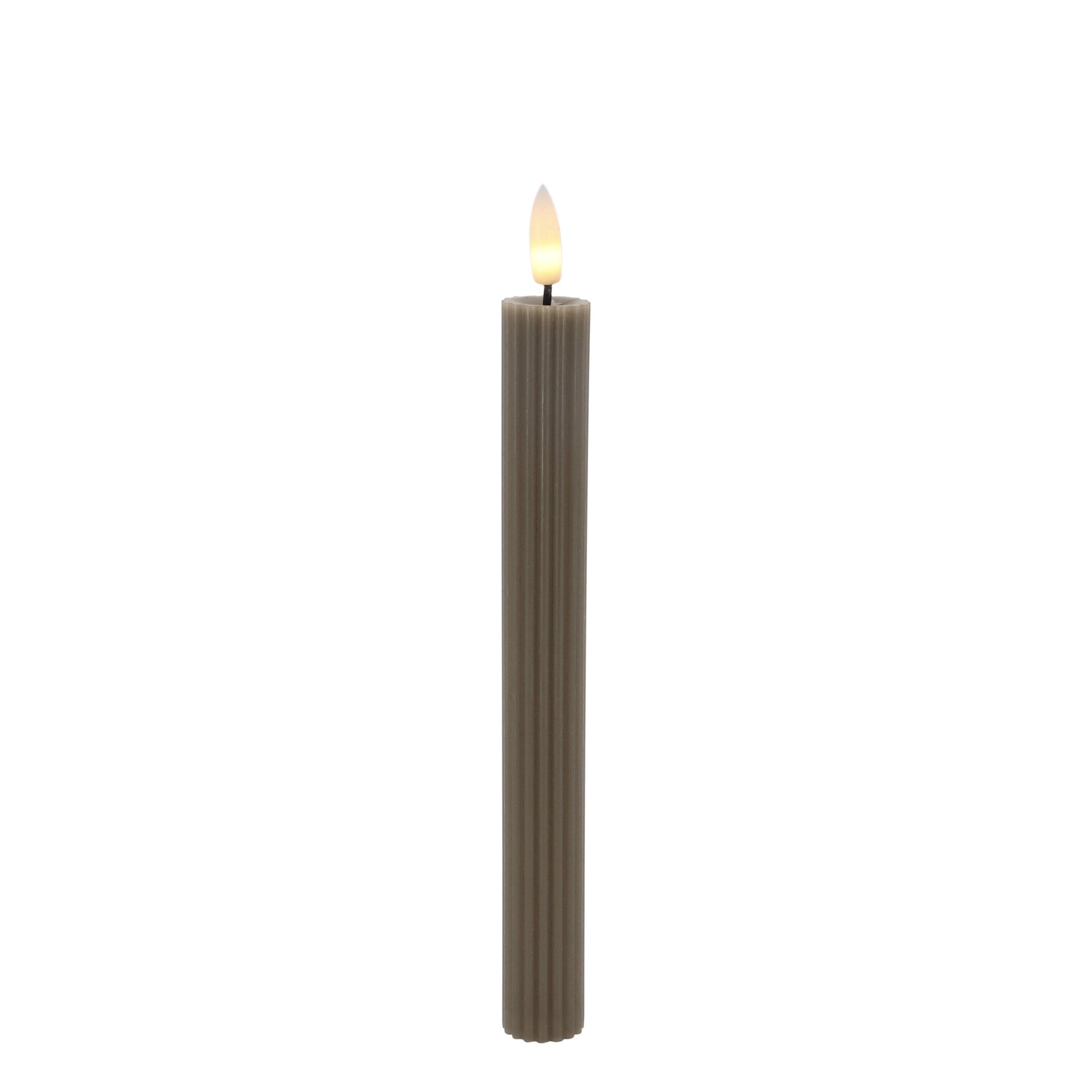 LED-Stabkerzen Cenon mit Rillen 2er-Set