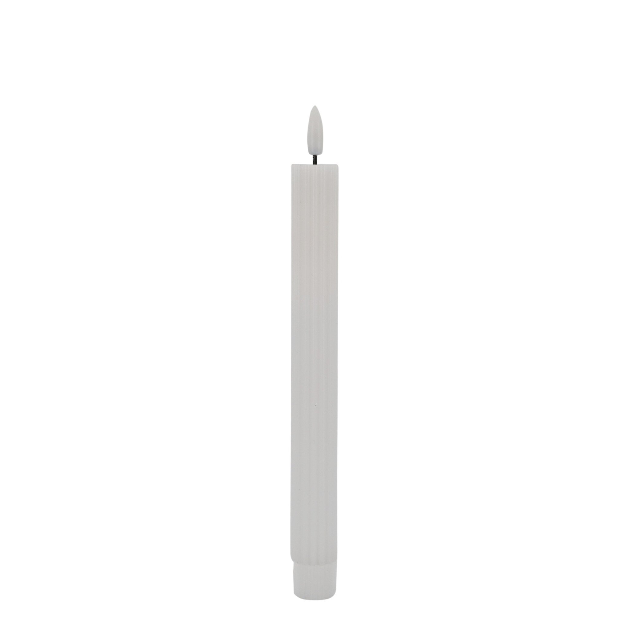 LED-Stabkerzen Cenon mit Rillen 2er-Set