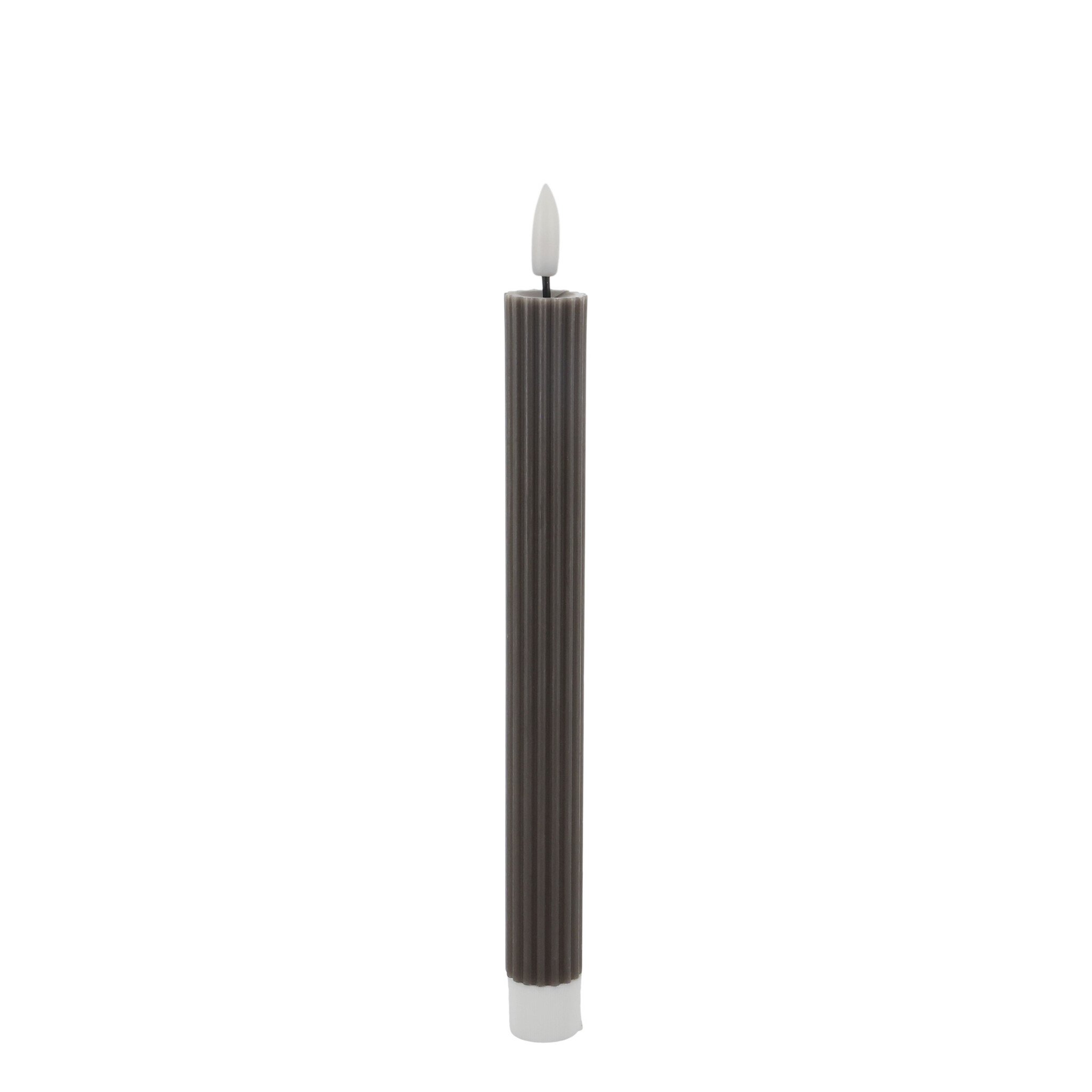 LED-Stabkerzen Cenon mit Rillen 2er-Set