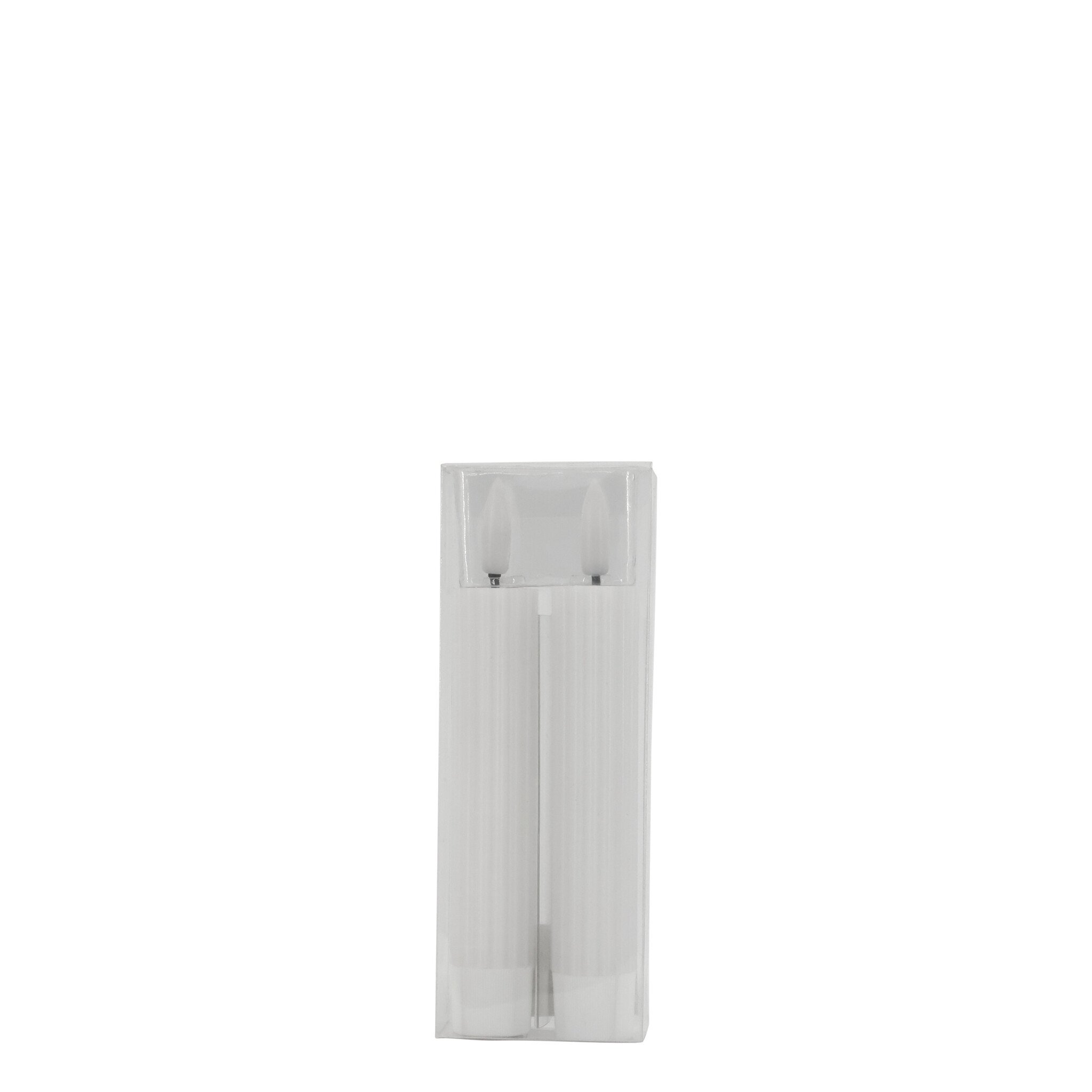 LED-Stabkerzen Cenon mit Rillen 2er-Set