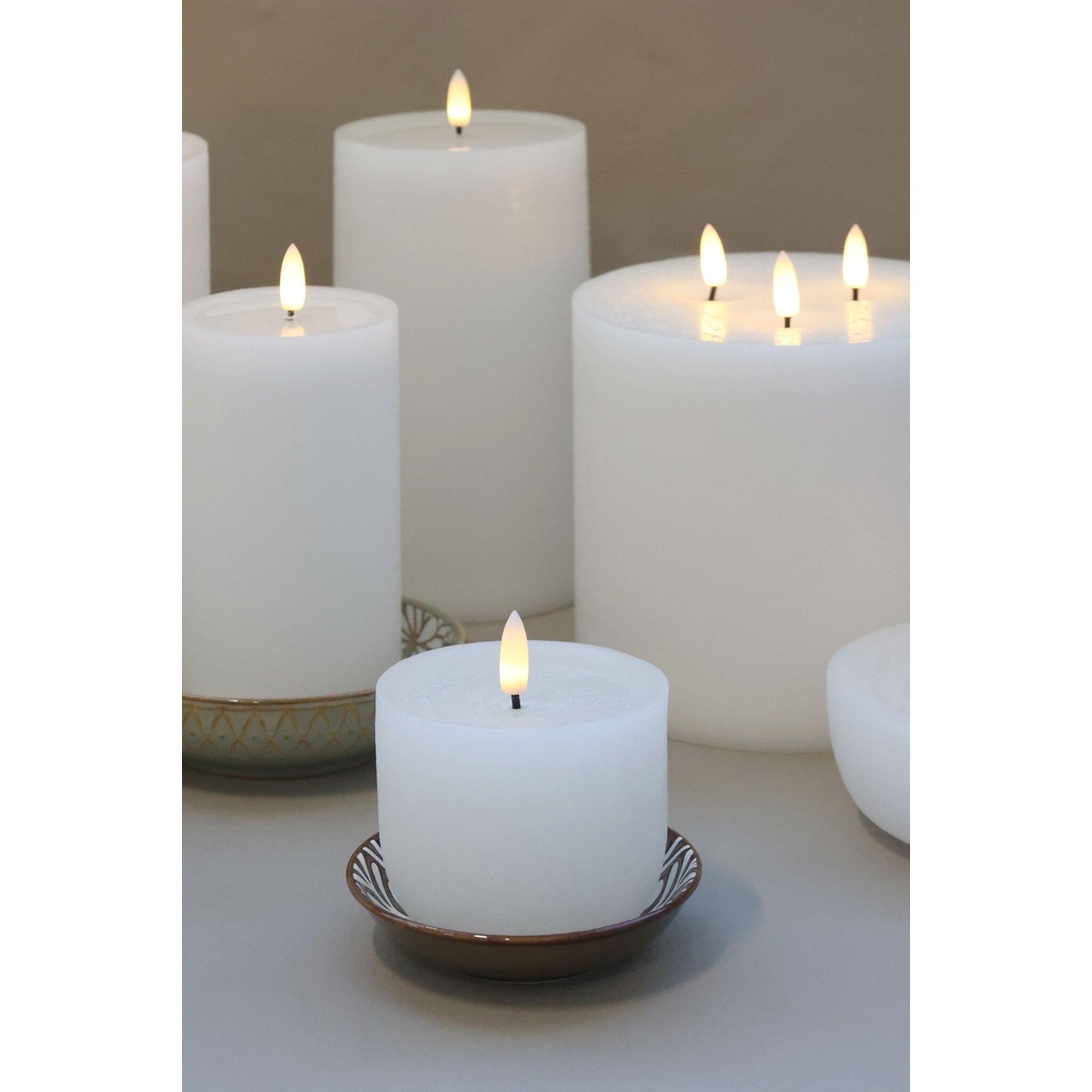 Chic Antique LED-Stumpenkerze Cenon rustikal