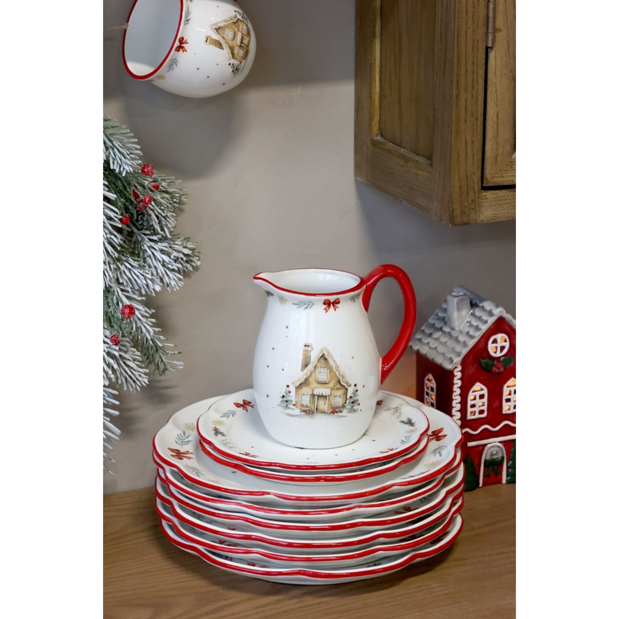 Chalet de Noël Kanne Weihnachten, kirschrot 