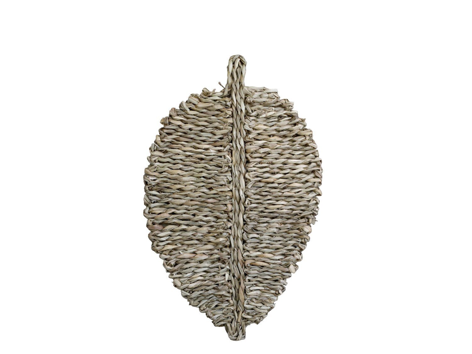 Setzgedeck Blatt aus Seegras, natur L38 x B22 cm