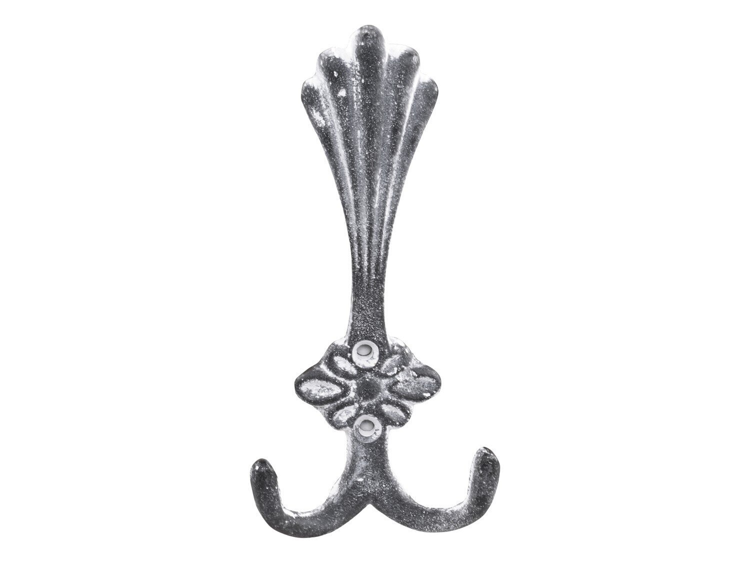 Doppelter Haken, antik grau 