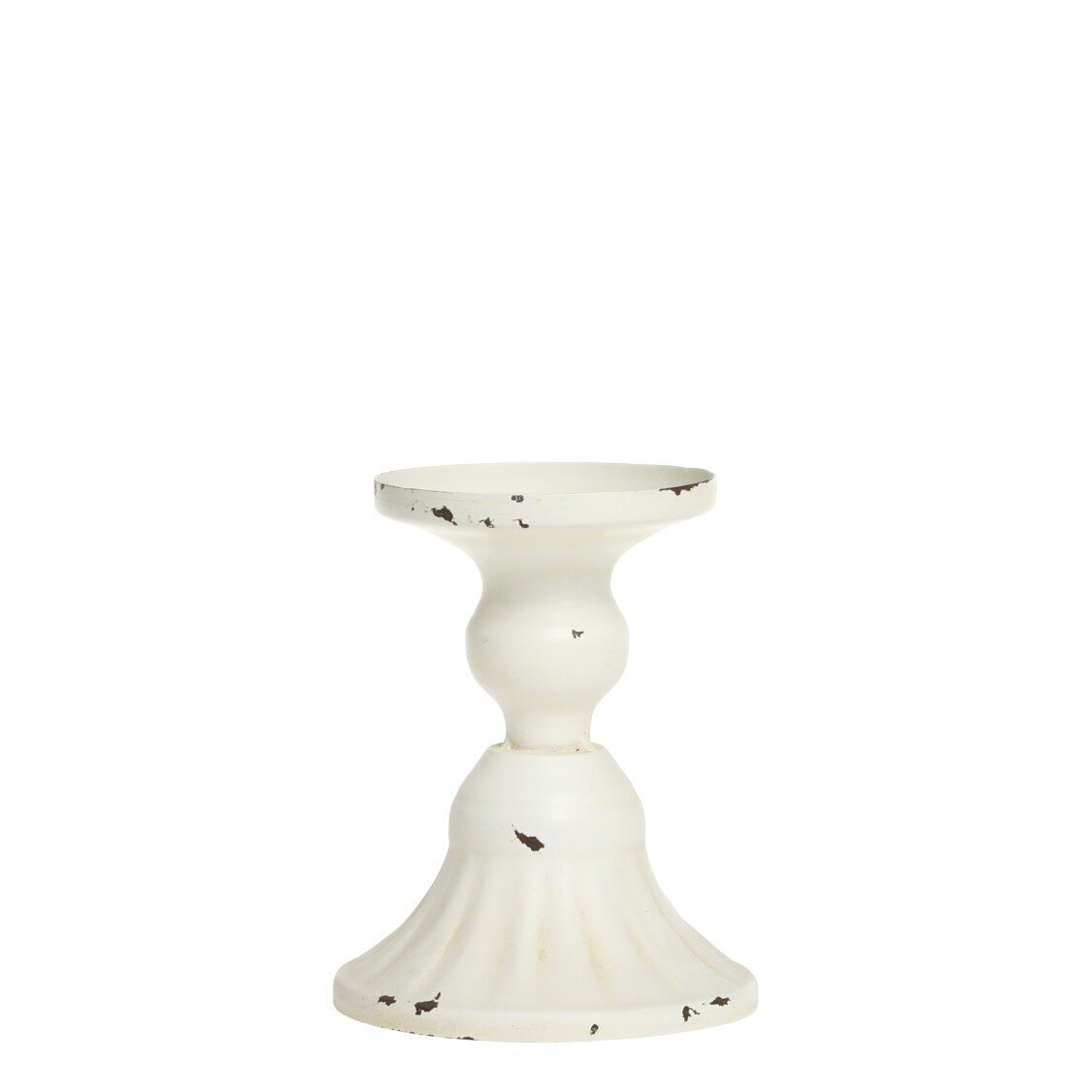 Eisen Kerzenständer für Stabkerzen, antique creme 