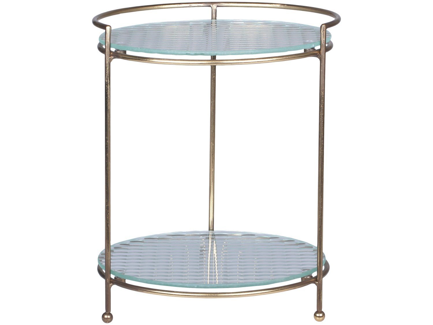 Etagere mit 2 Ebenen, messing H30/Ø25 cm