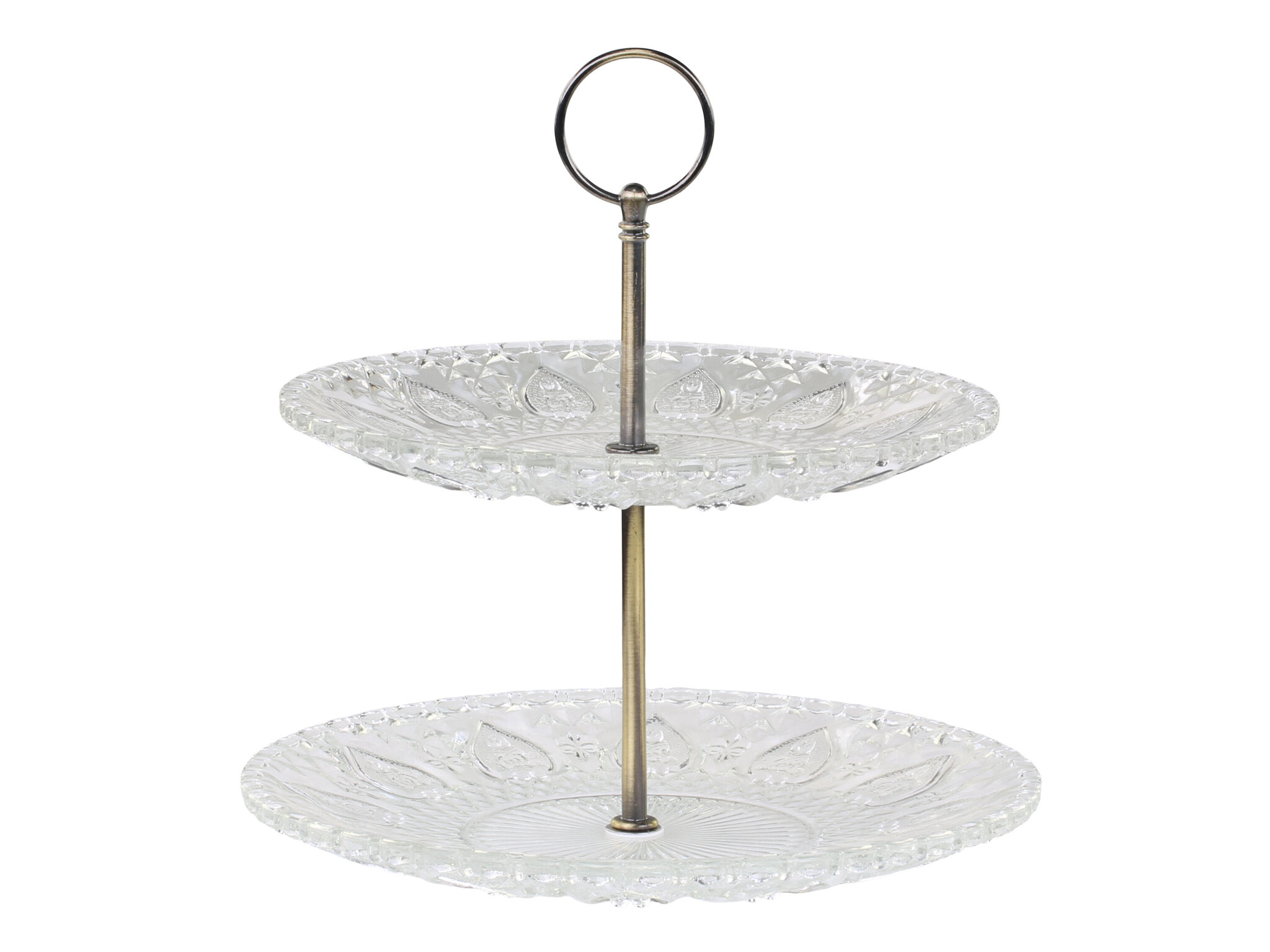 Etagere mit 2 Glastellern, klar 