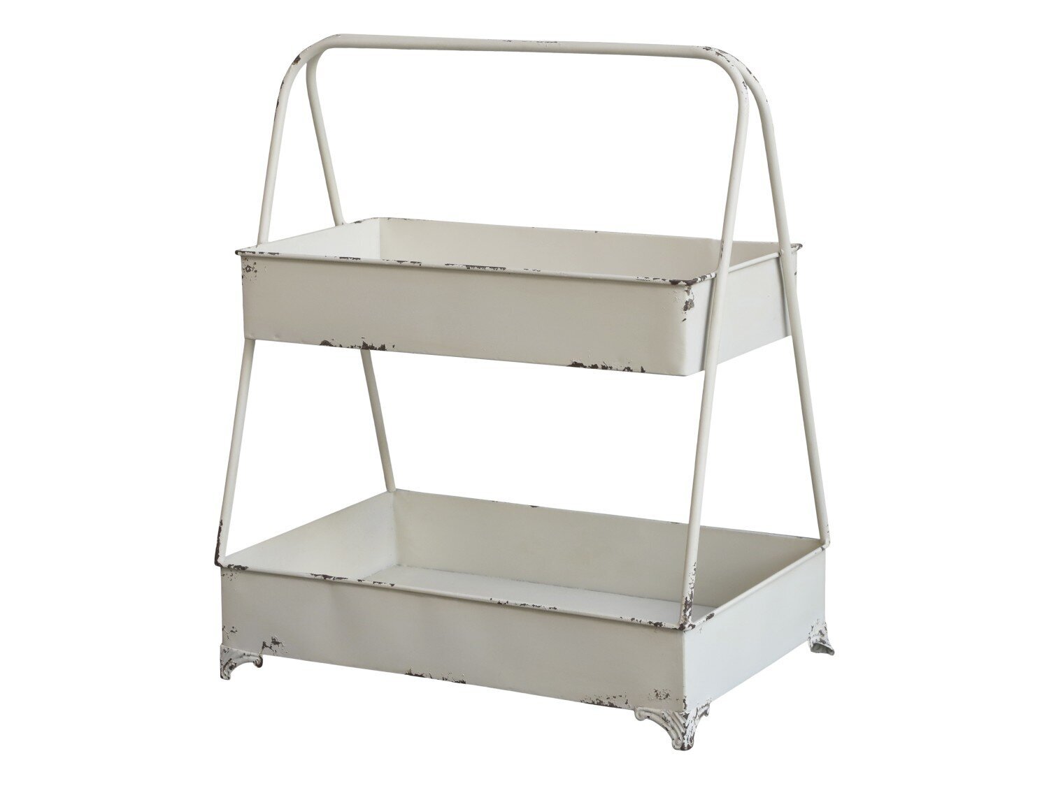 Etagere mit 2 länglichen Tabletts | Chic Antique