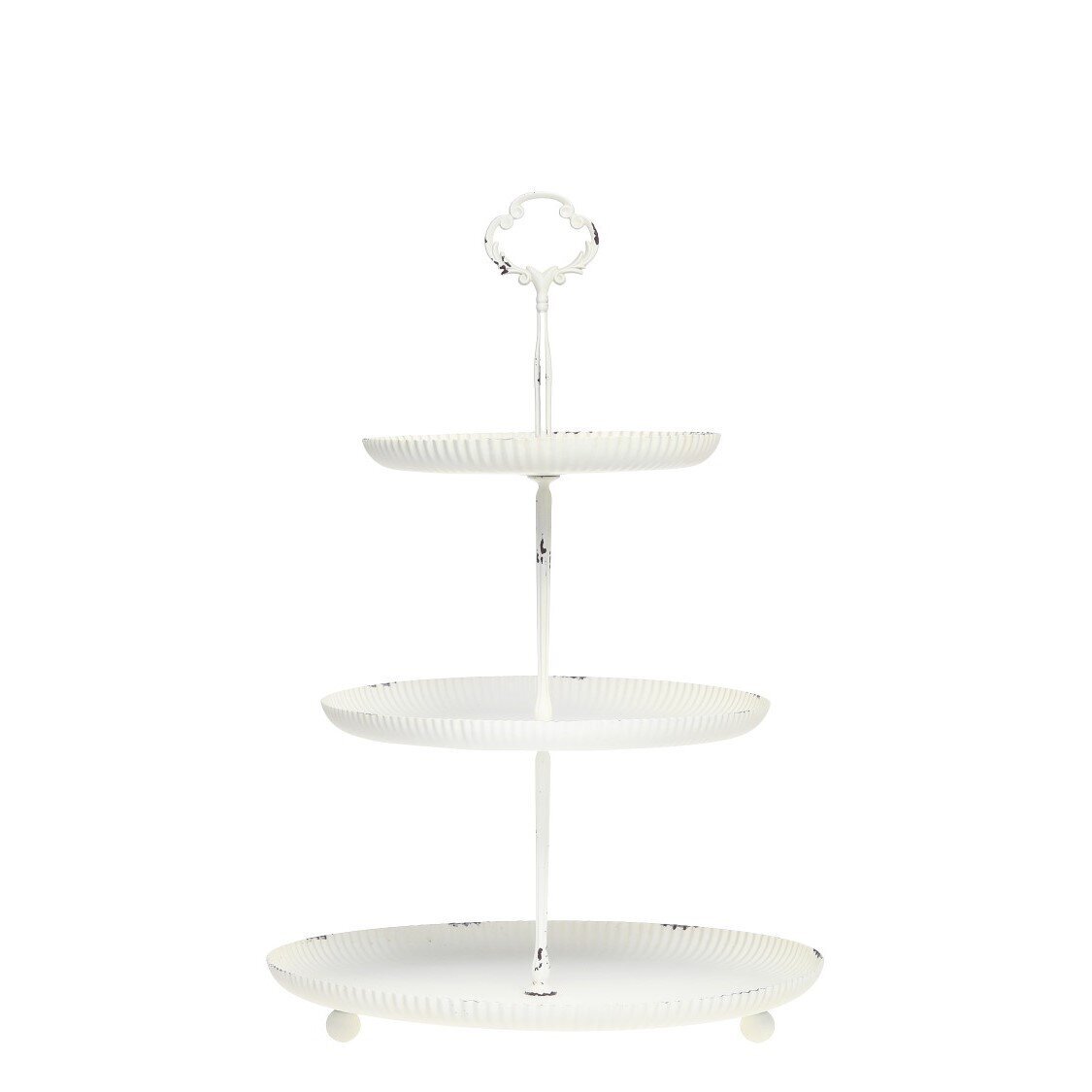 Etagere mit drei Ebenen, antique creme 
