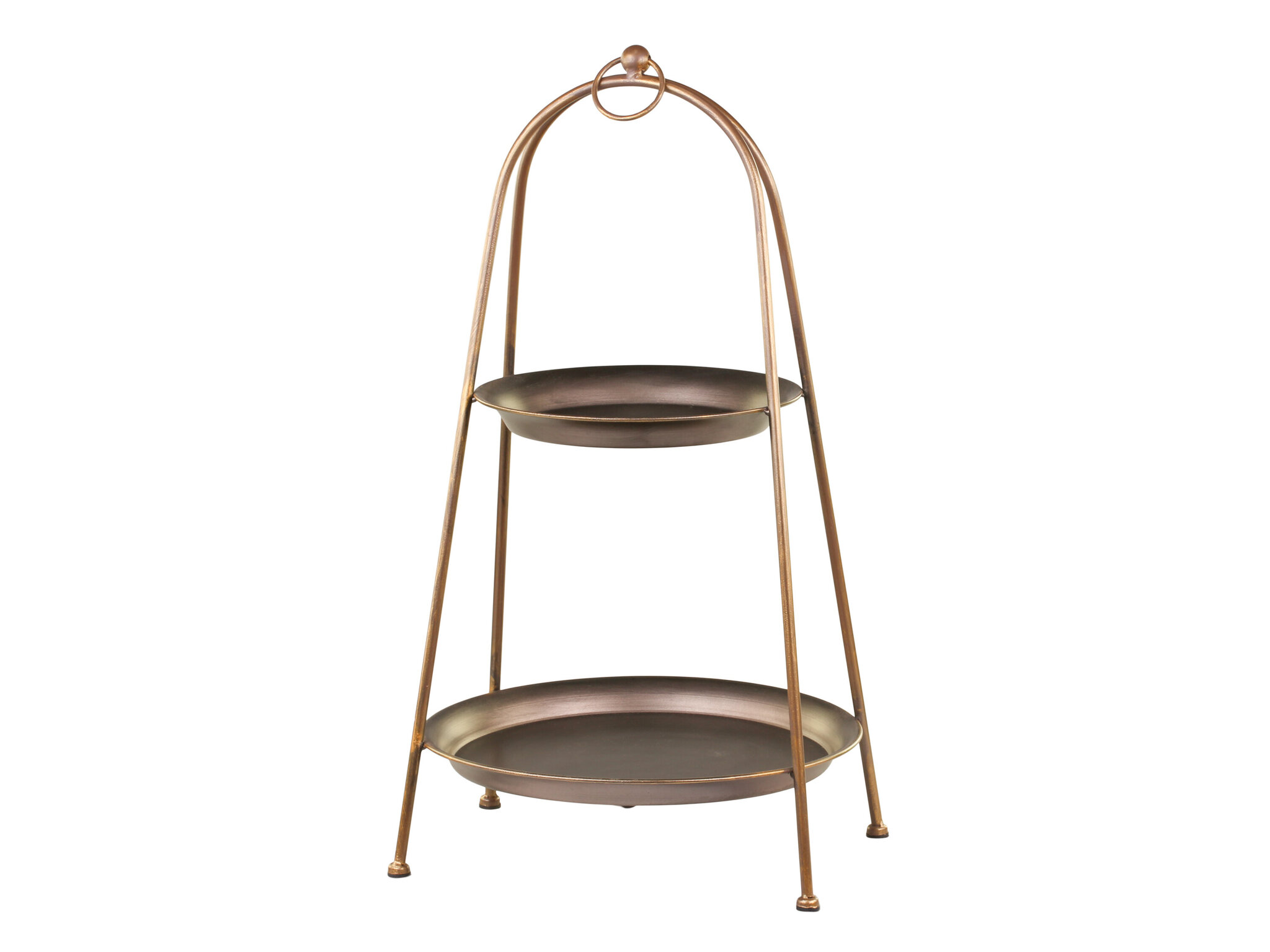 Etagere mit zwei Schalen, messing 