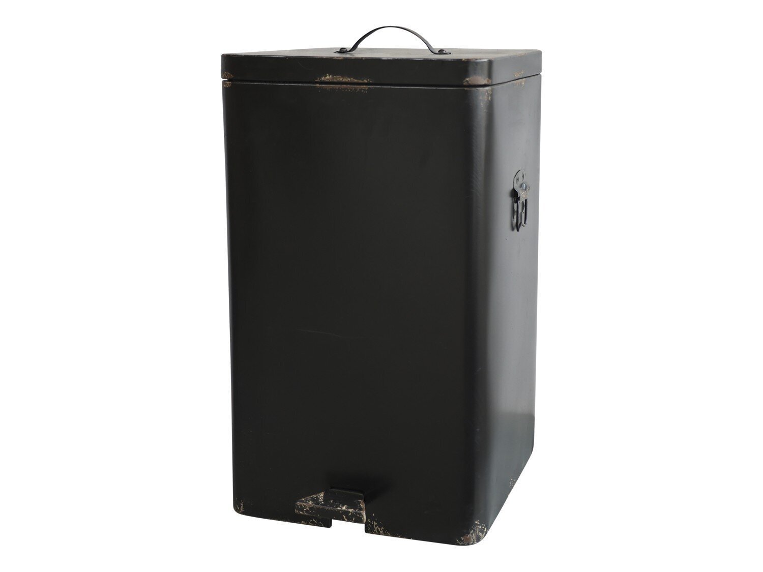 Factory Mülleimer, antique schwarz H60/L45/B35 cm