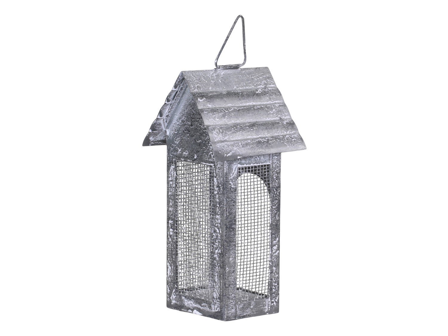 Fil de fer Lichterhaus, antik zink H16,5/L8/B6 cm