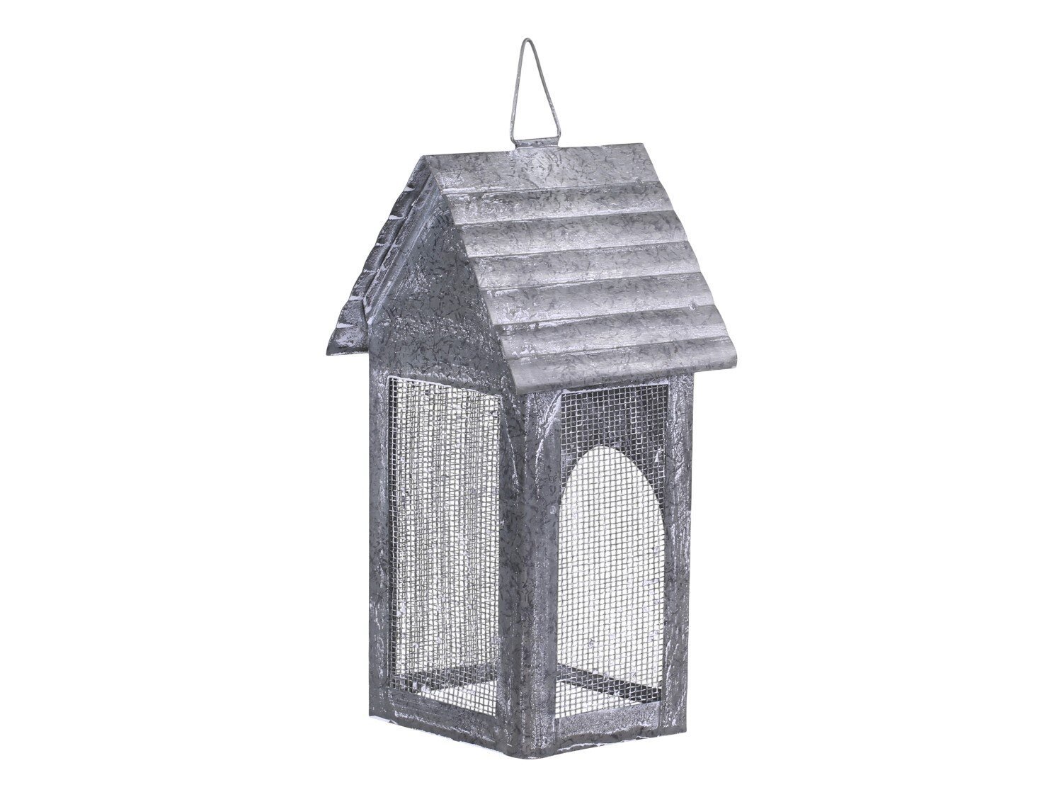 Fil de fer Lichterhaus, antik zink H23,5/L11,5/B10 cm