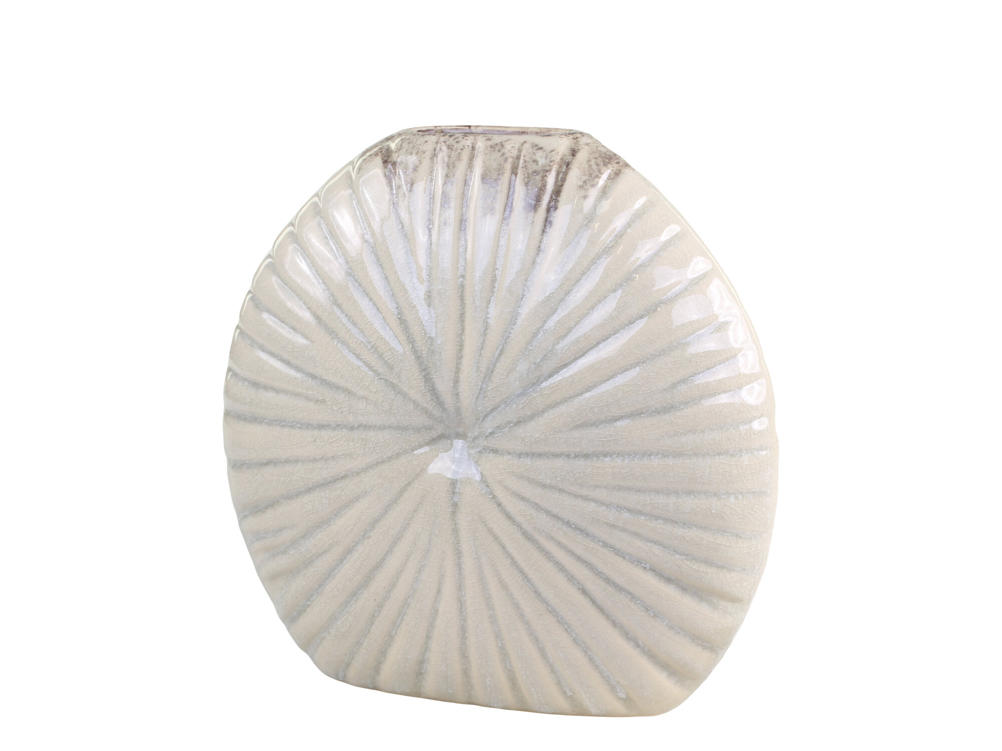 Flache Niort Vase mit Rillen, latte L24,5 x B5,5 x H25 cm