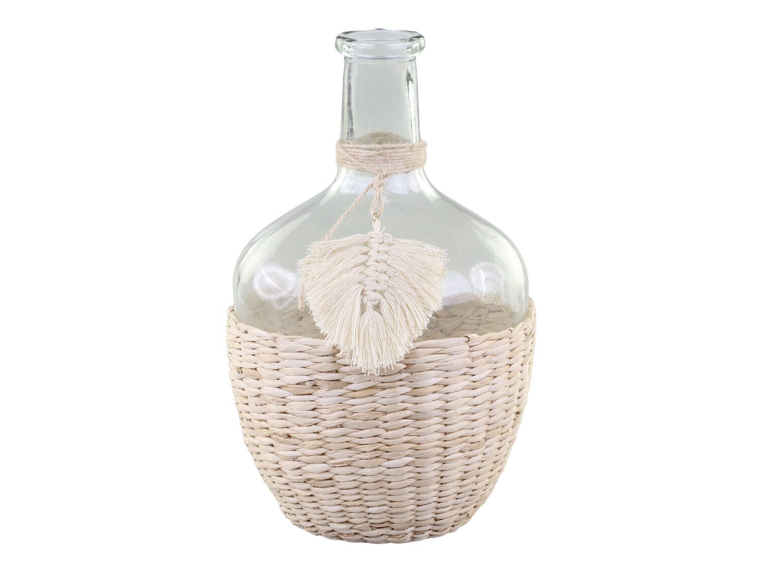 Flasche mit Schilf, durchsichtig / klar H30 x Ø19 cm