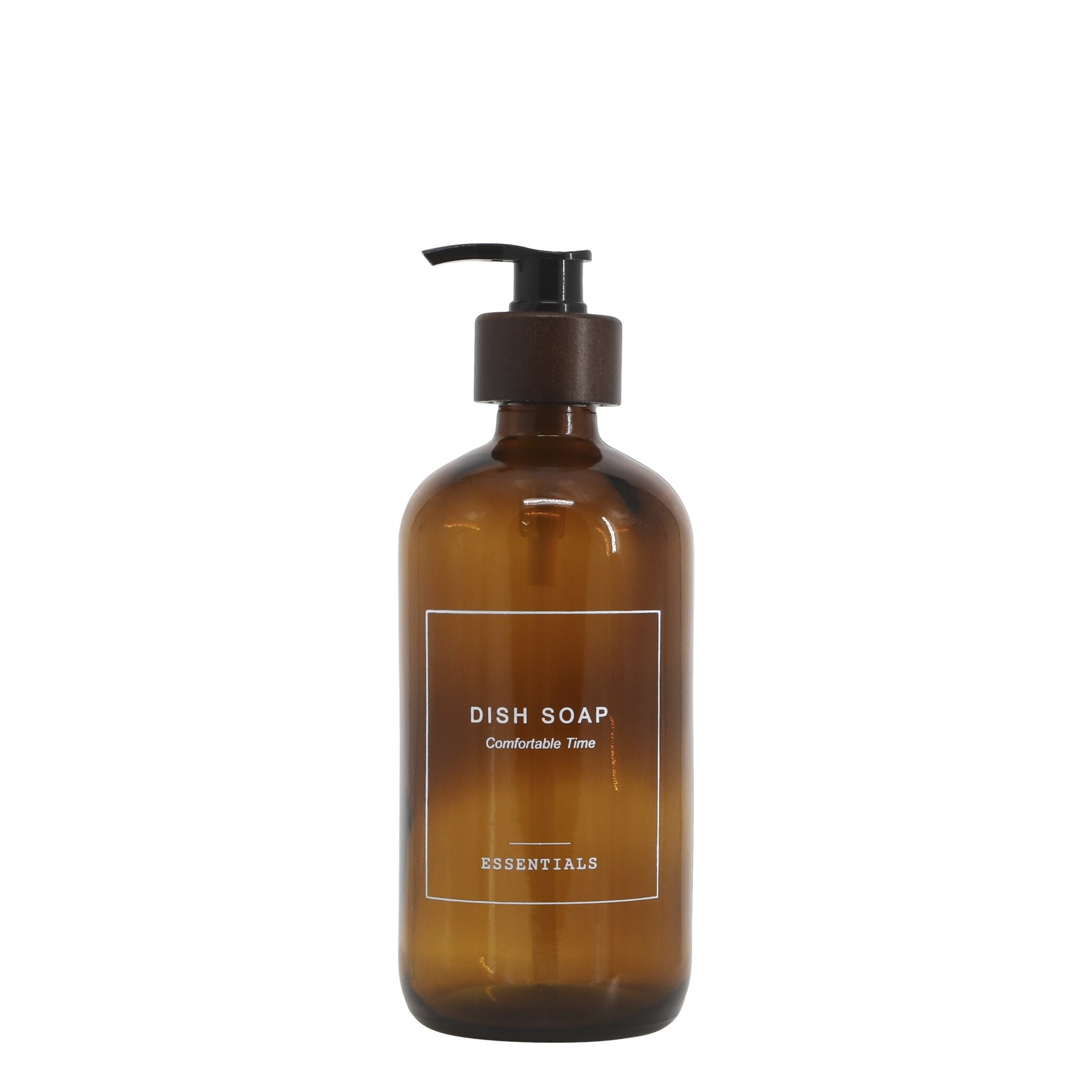 Flasche, Spender mit Pumpe mit Dish Soap Aufschrift, mokka Höhe 21,5, Ø 7,5 cm 500 ml