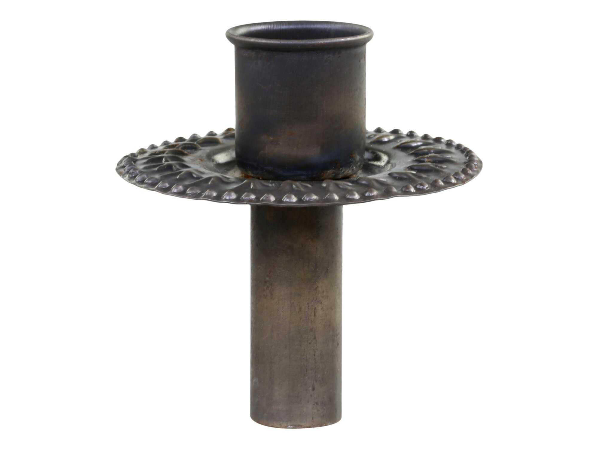 Flaschenaufsatz Kerzenhalter mit dekorativem Rand, messing Ø6 x Höhe 8 cm
