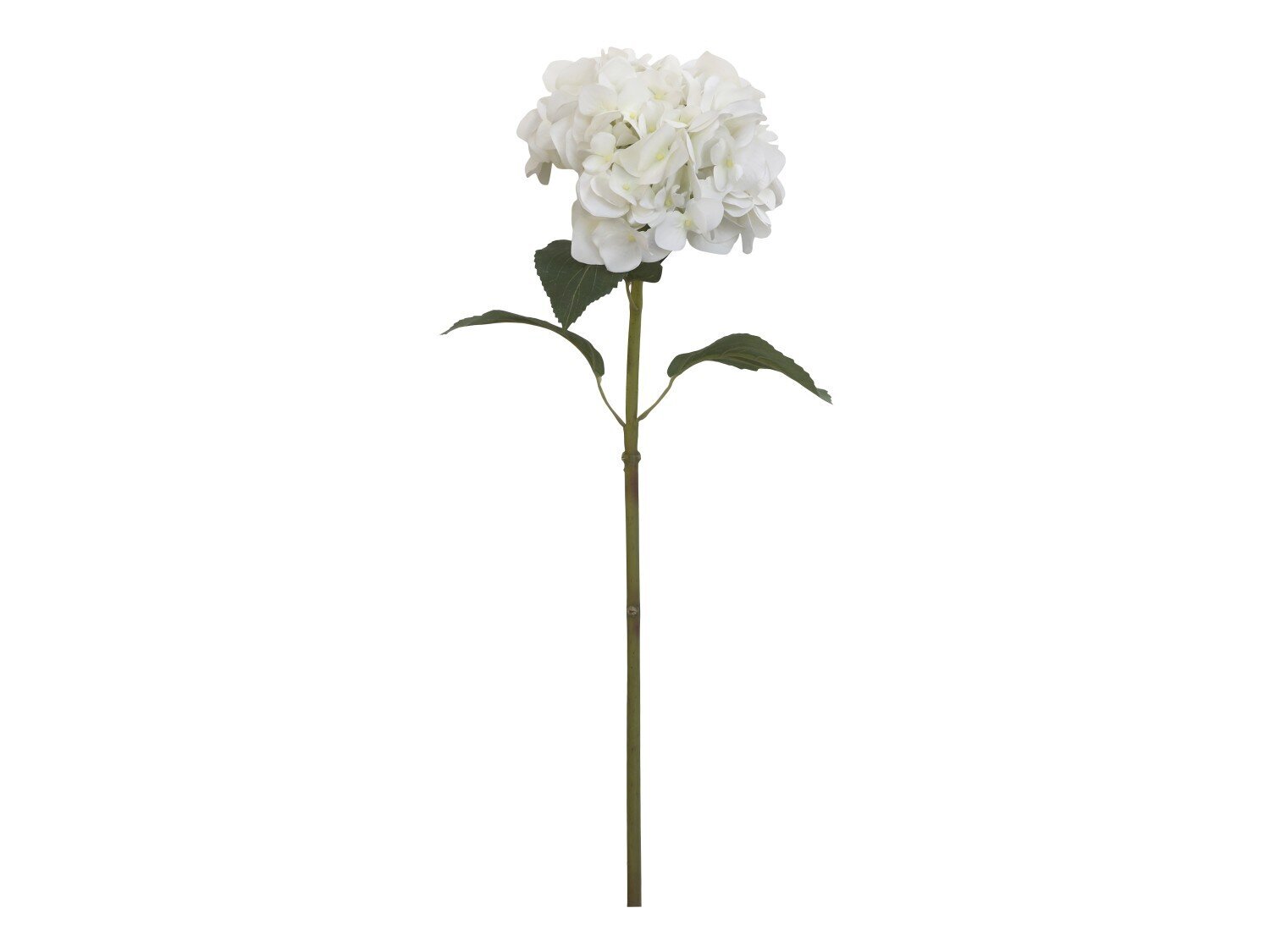 Kunstblume Hortensie mit Blätter, weiß H85 cm