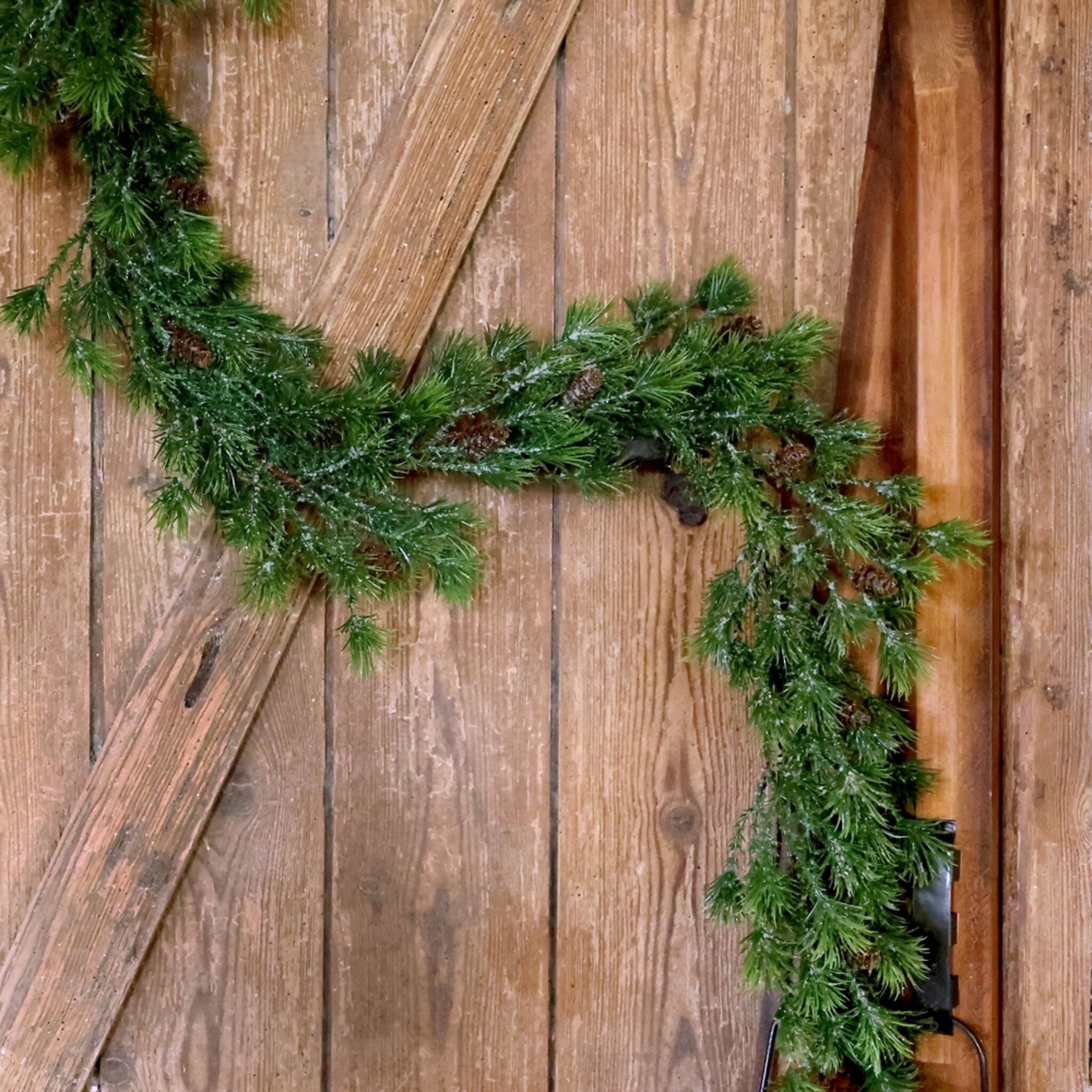 Künstliche Tannen-Girlande Ranke mit Zapfen 180 cm, grün 