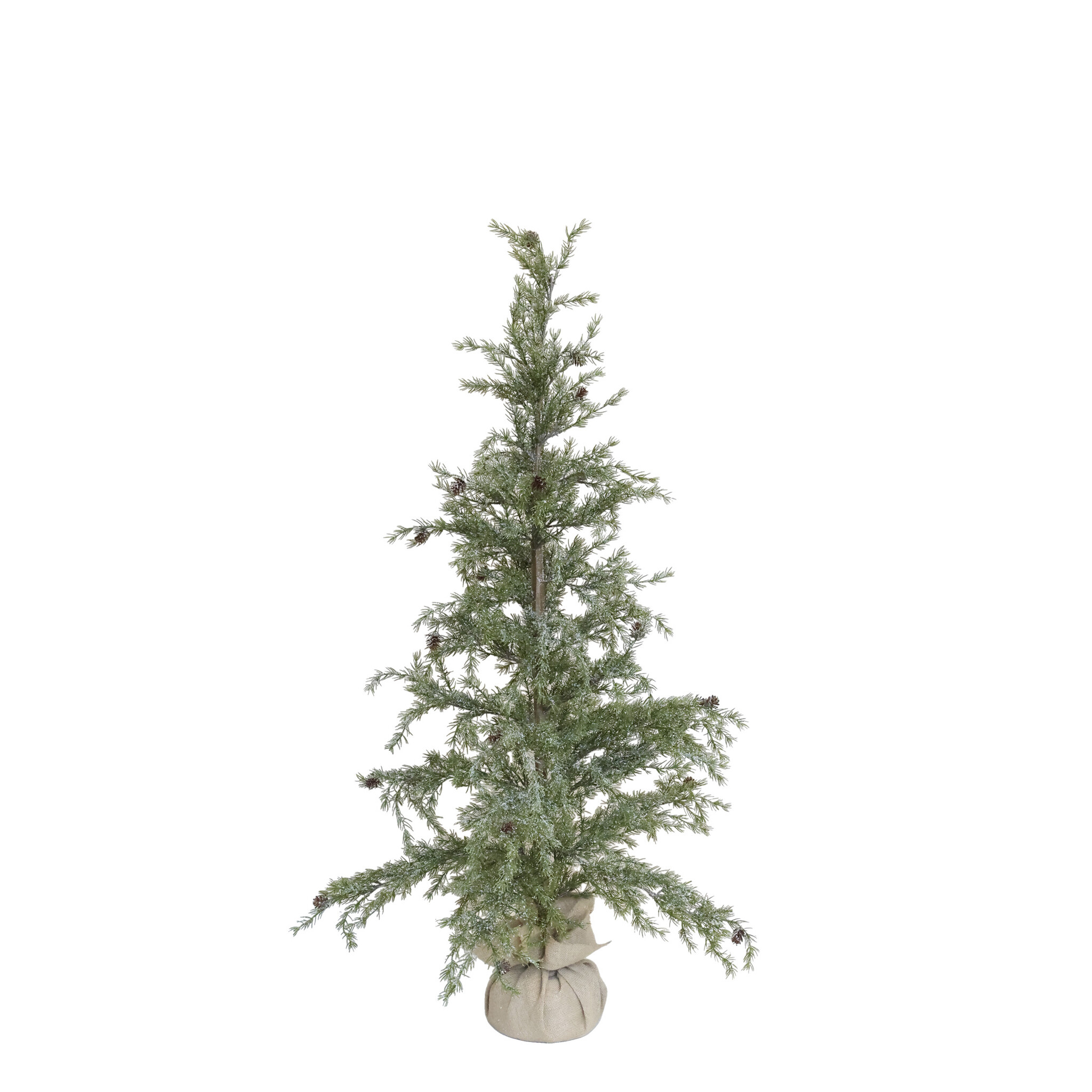 Künstlicher Tannenbaum mit Zapfen & Schnee, grün 150 cm, Ø 70 cm