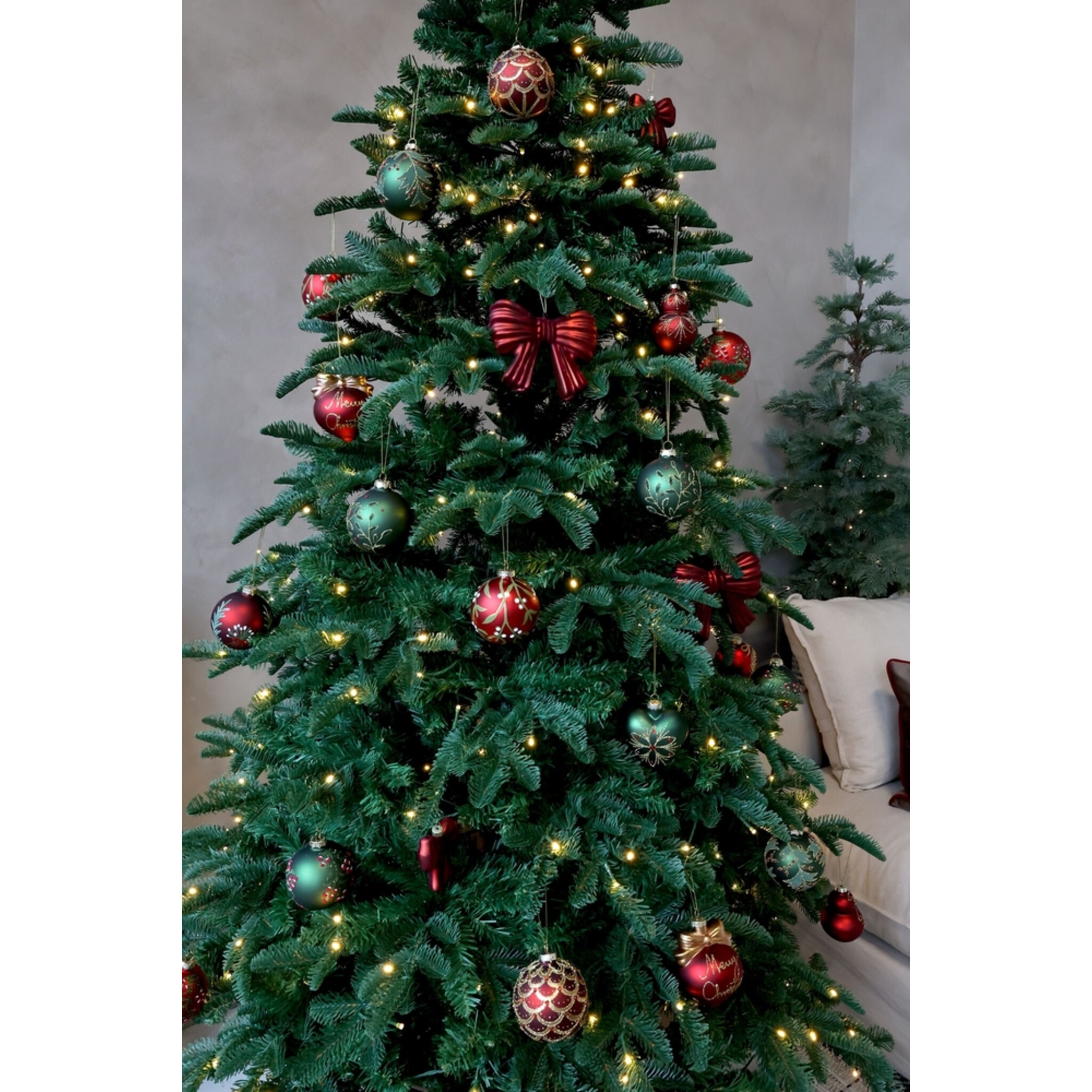 Künstlicher Weihnachtsbaum mit 400 LEDs 210 cm, dunkelgrün 