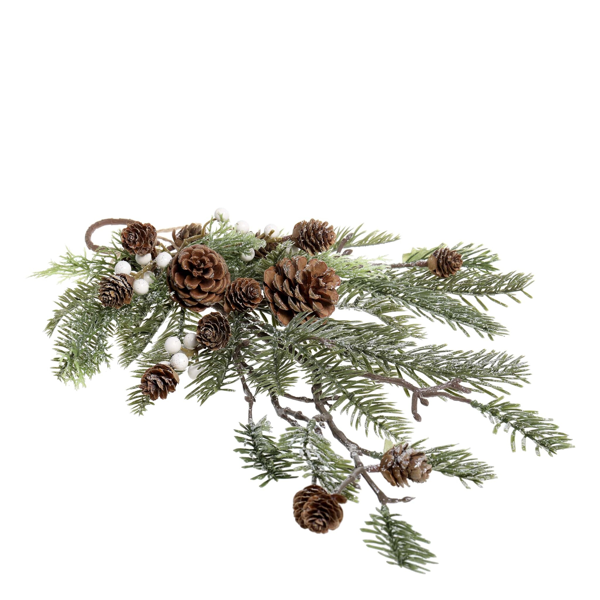 Fleur Zweig mit Tanne und Zapfen zum Aufhängen, natur 