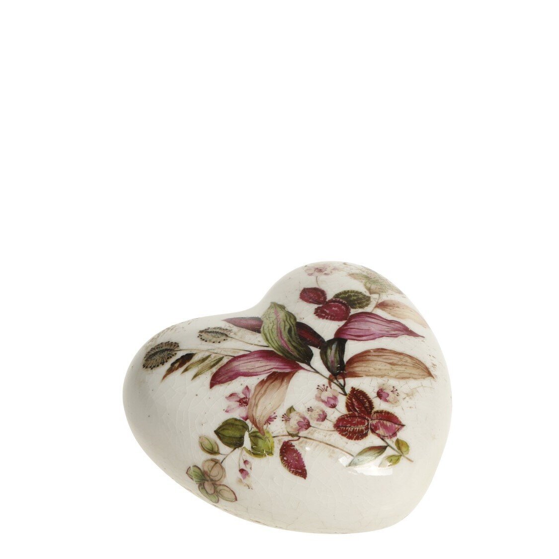 Florac Herz mit Blumenmotiv, creme 