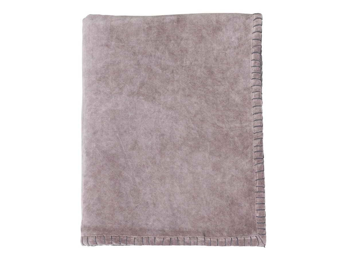 Chic Antique Französische Tagesdecke Ziernaht, staubig rosa L180/B130 cm