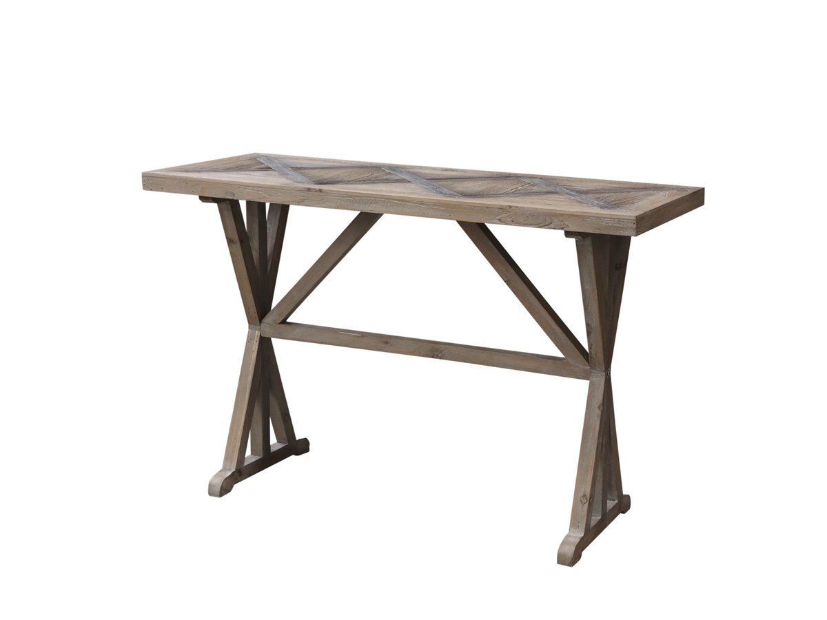 Chic Antique Französischer Tisch Recycling Holz, natur H77/L117/B46 cm
