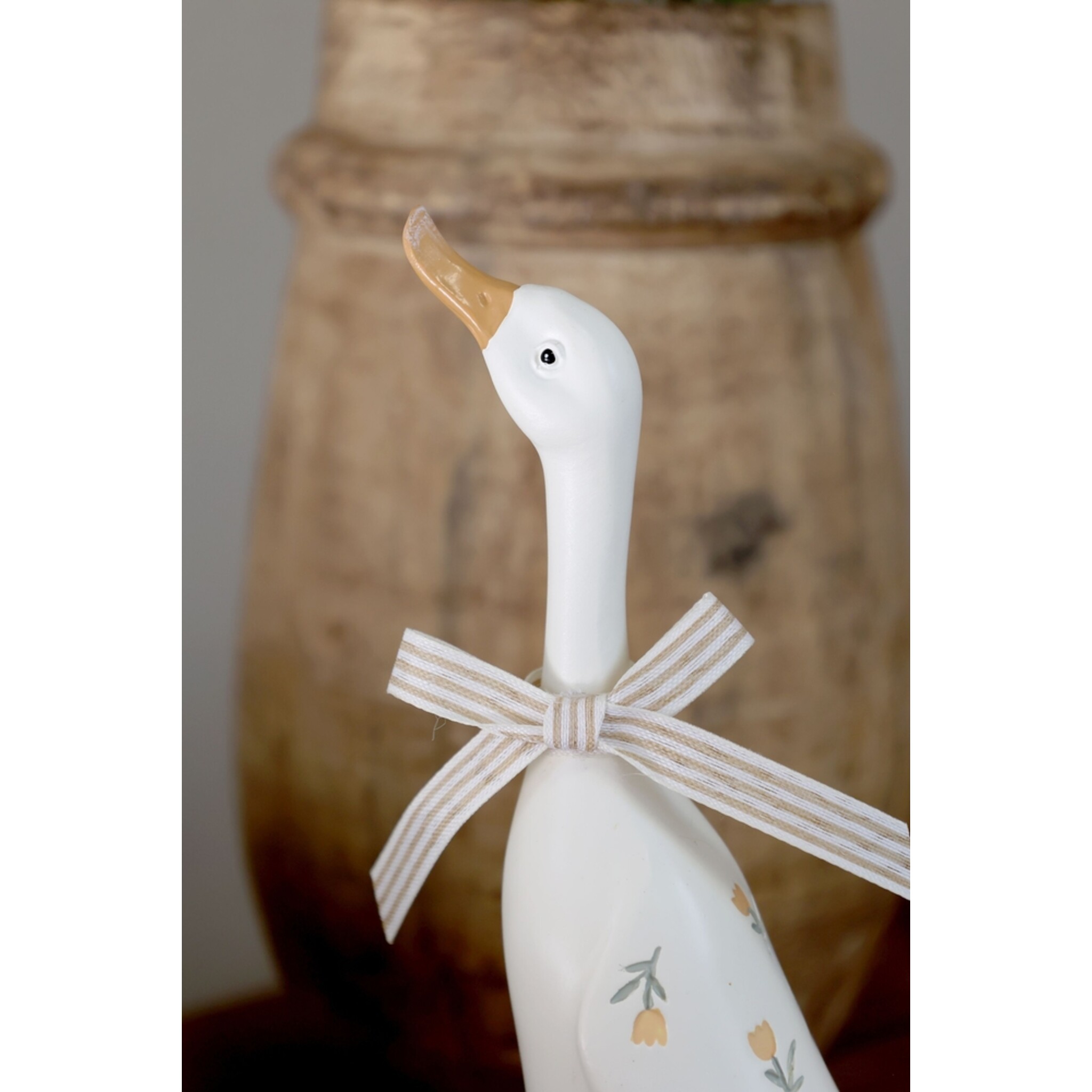 Nostalgisches Gänse Deko 2er Set, opal 