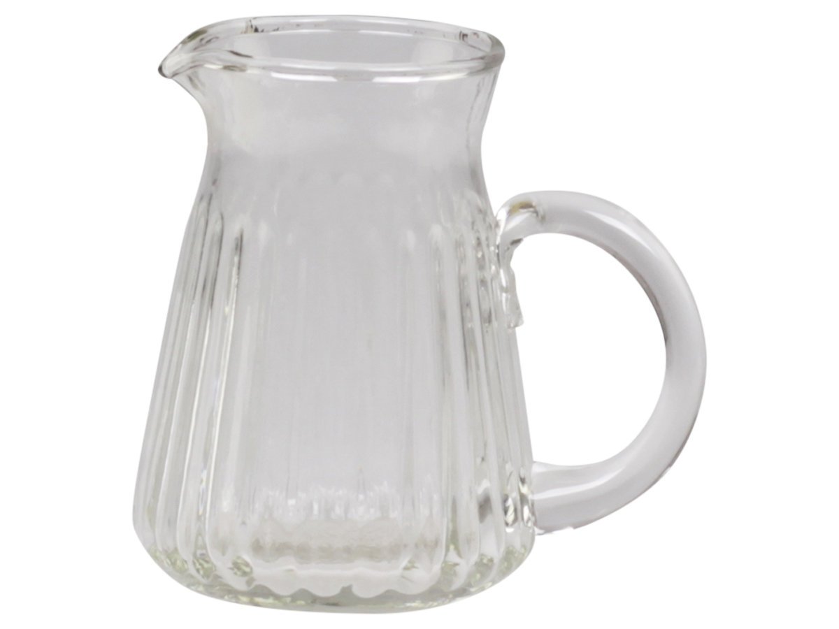 Chic Antique Glas Kännchen mit Rillen, farblos 