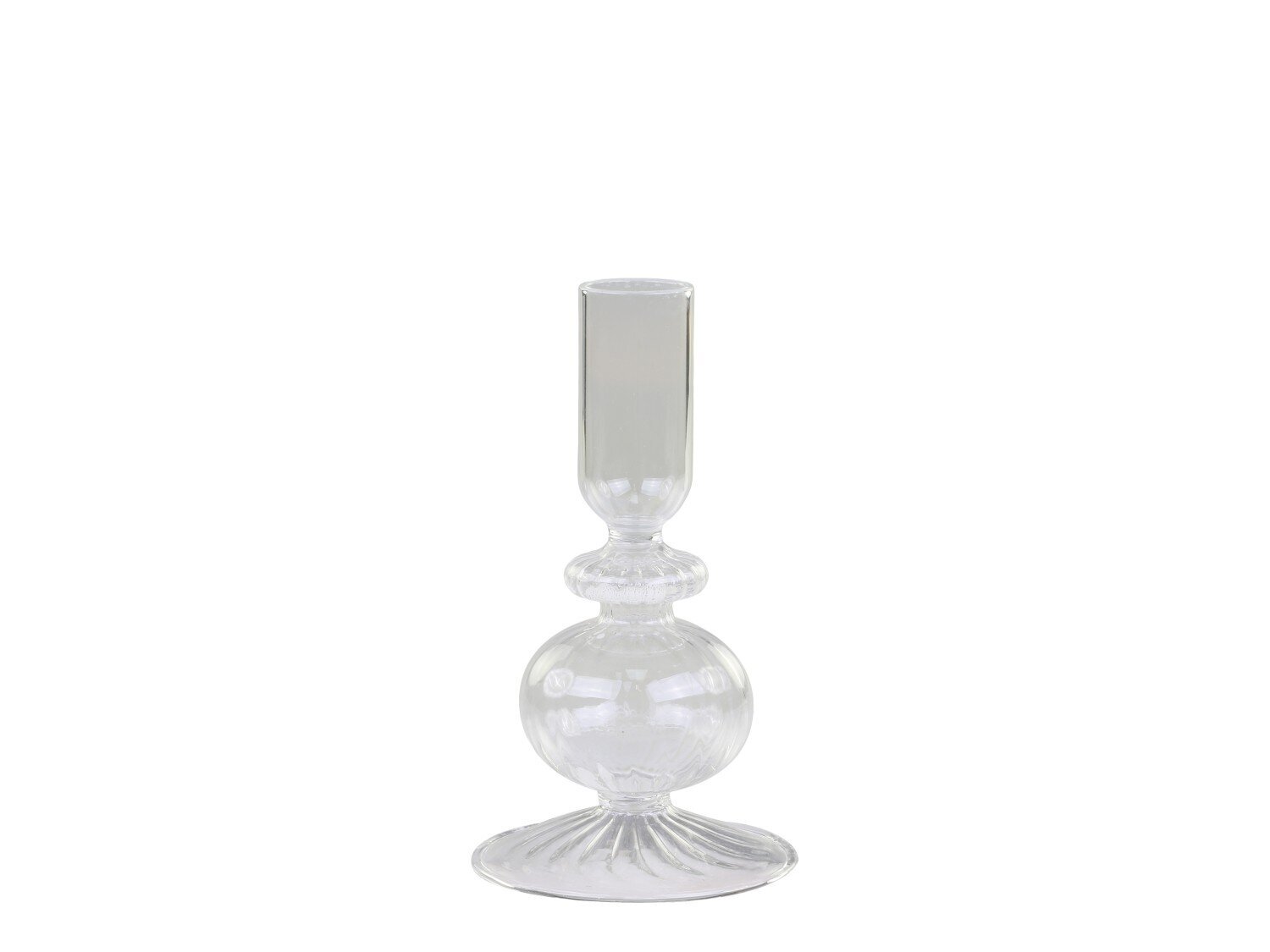 Glas Kerzenständer Karamel, klar 