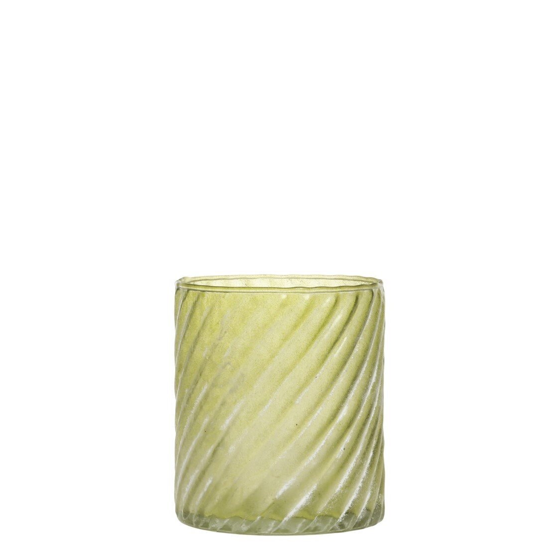 Glas Teelichthalter mit Muster, antique verte 