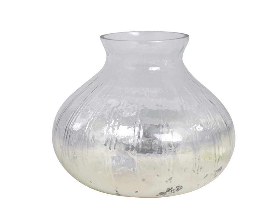 Chic Antique Glasvase Bauernsilber, bauernsilber 
