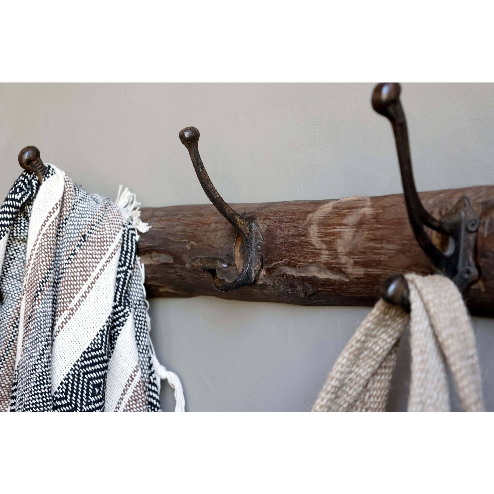 Grimaud Garderobe, Kleiderhakenbrett mit 3 Haken, natur 